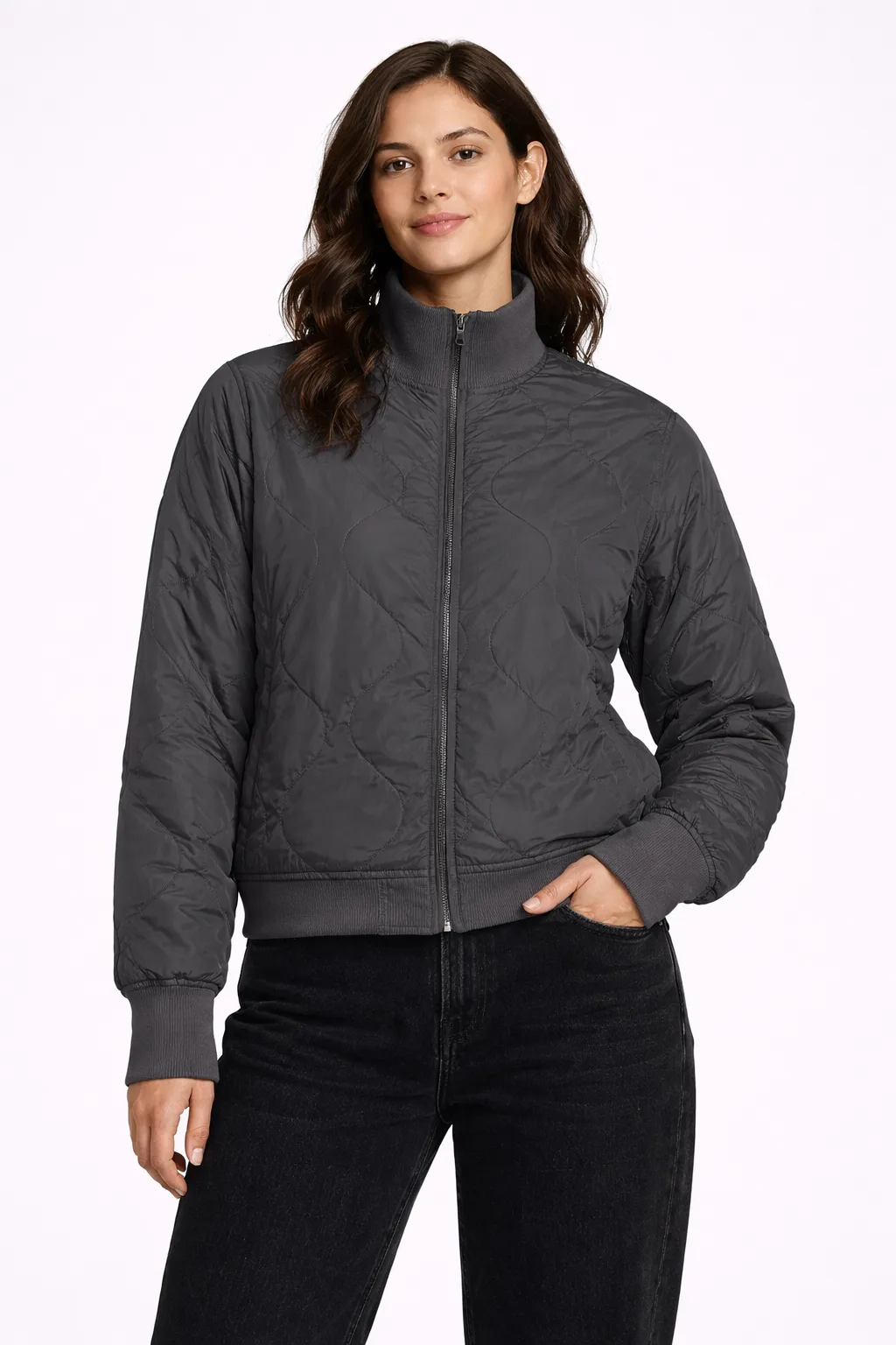 Calvin Klein Jeans Y2K Quilted Jacket Grey Size M