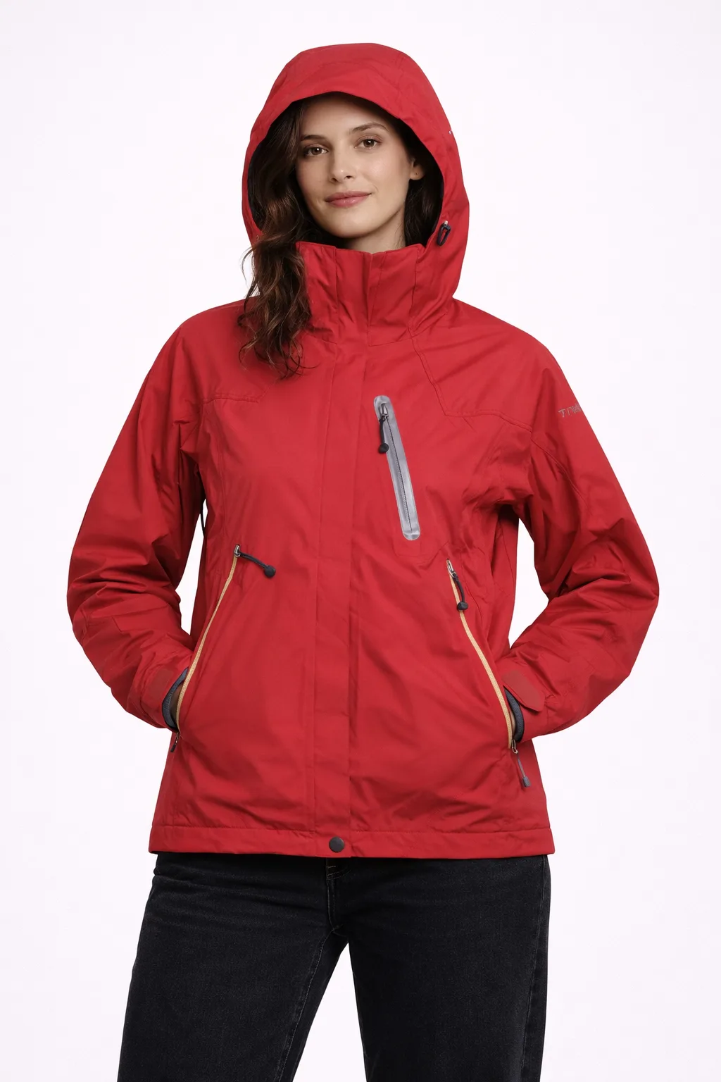Columbia Titanium Omni-Tech Waterproof Hooded Jacket Red Women’s M