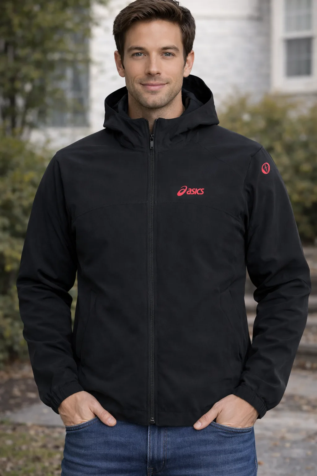 Asics Hooded Softshell Winter Jacket Black Unisex Outdoor Sports M