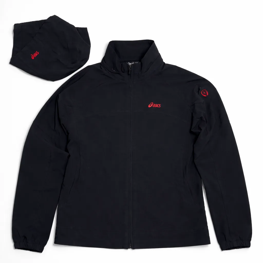 Asics Hooded Softshell Winter Jacket Black Unisex Outdoor Sports M