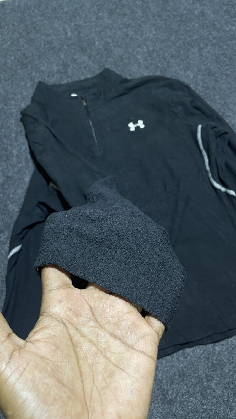 Under Armour Lightweight Fleece Quarter-Zip Sweater Black Size L