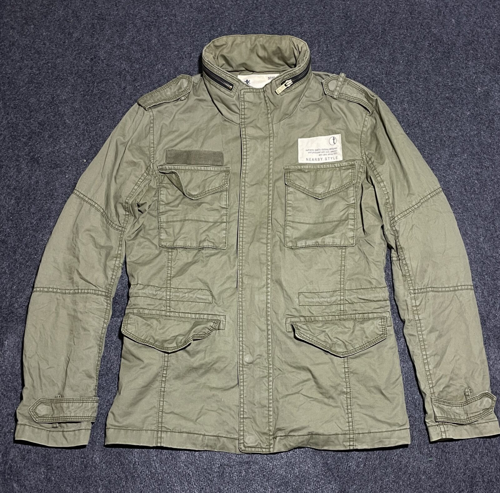 Vintage Style Nearby The Best Jeans Jacket Olive Green M