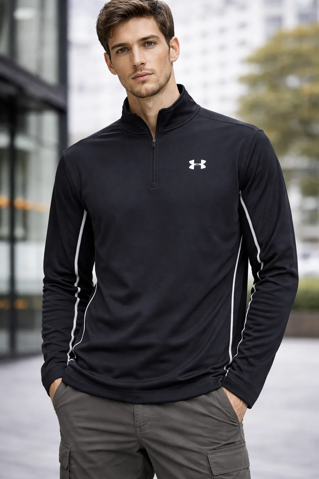Under Armour Lightweight Fleece Quarter-Zip Sweater Black Size L