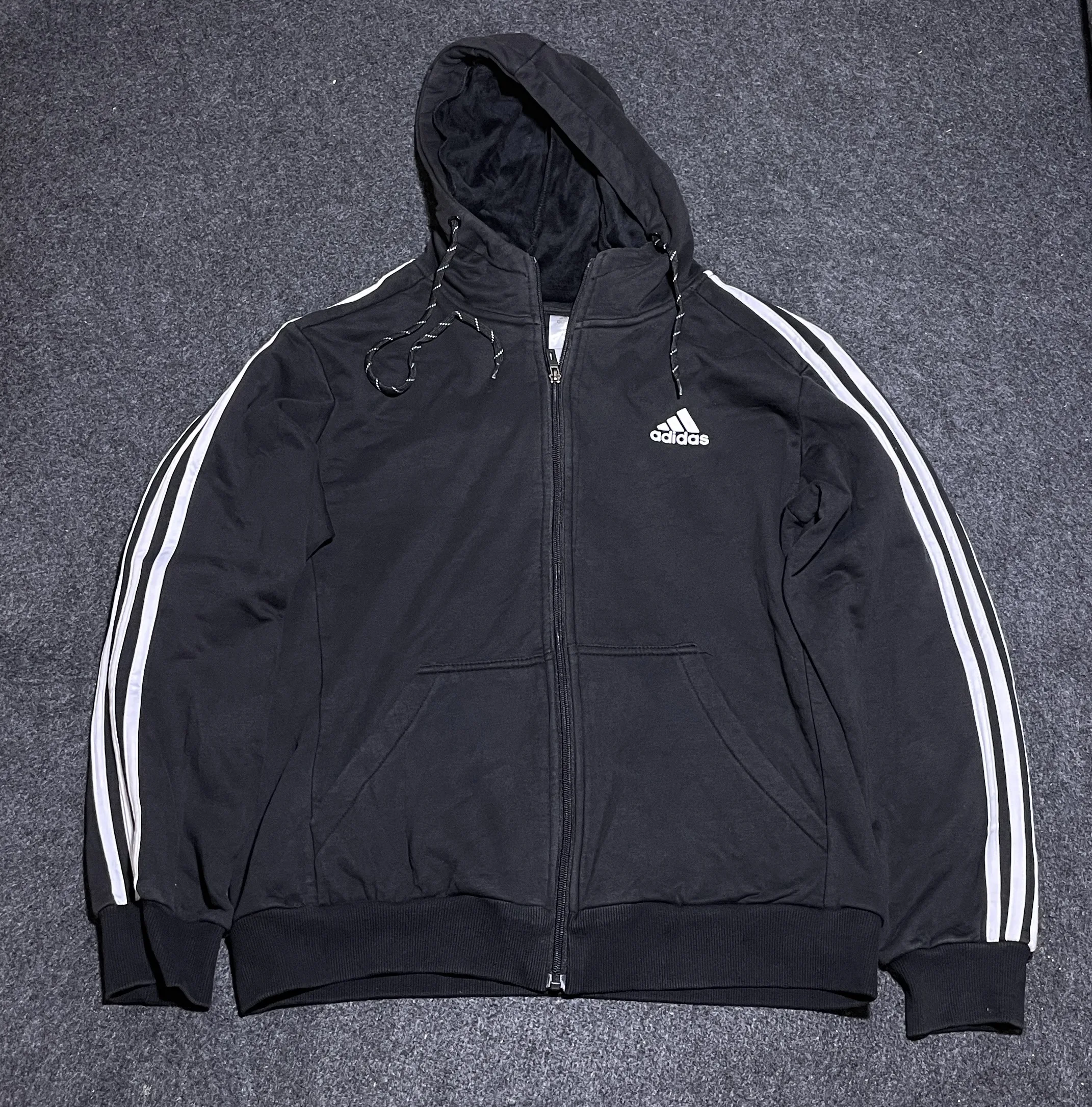Adidas 3Stripes Climalite Hooded Jacket Black XL