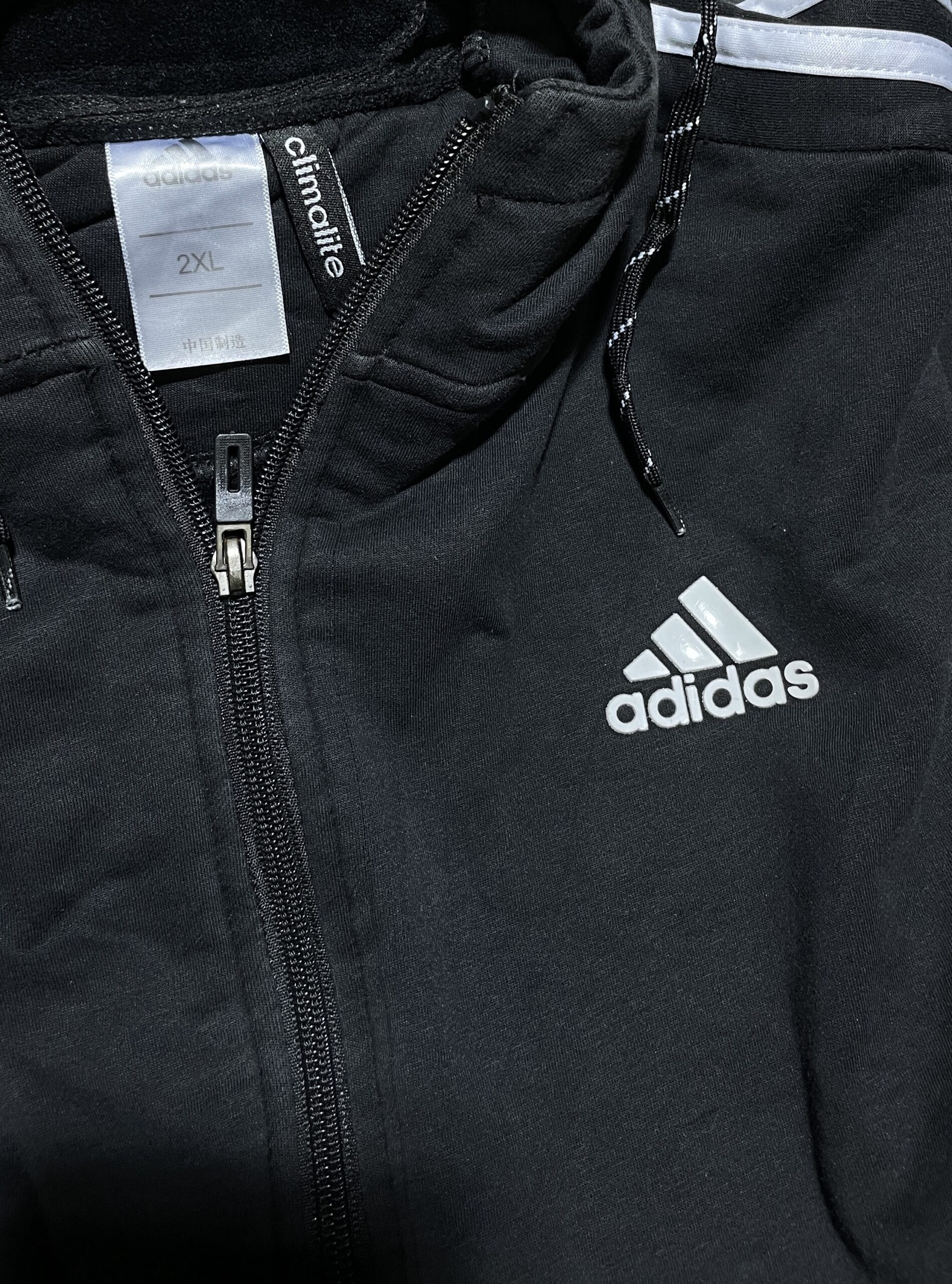 Adidas 3Stripes Climalite Hooded Jacket Black XL