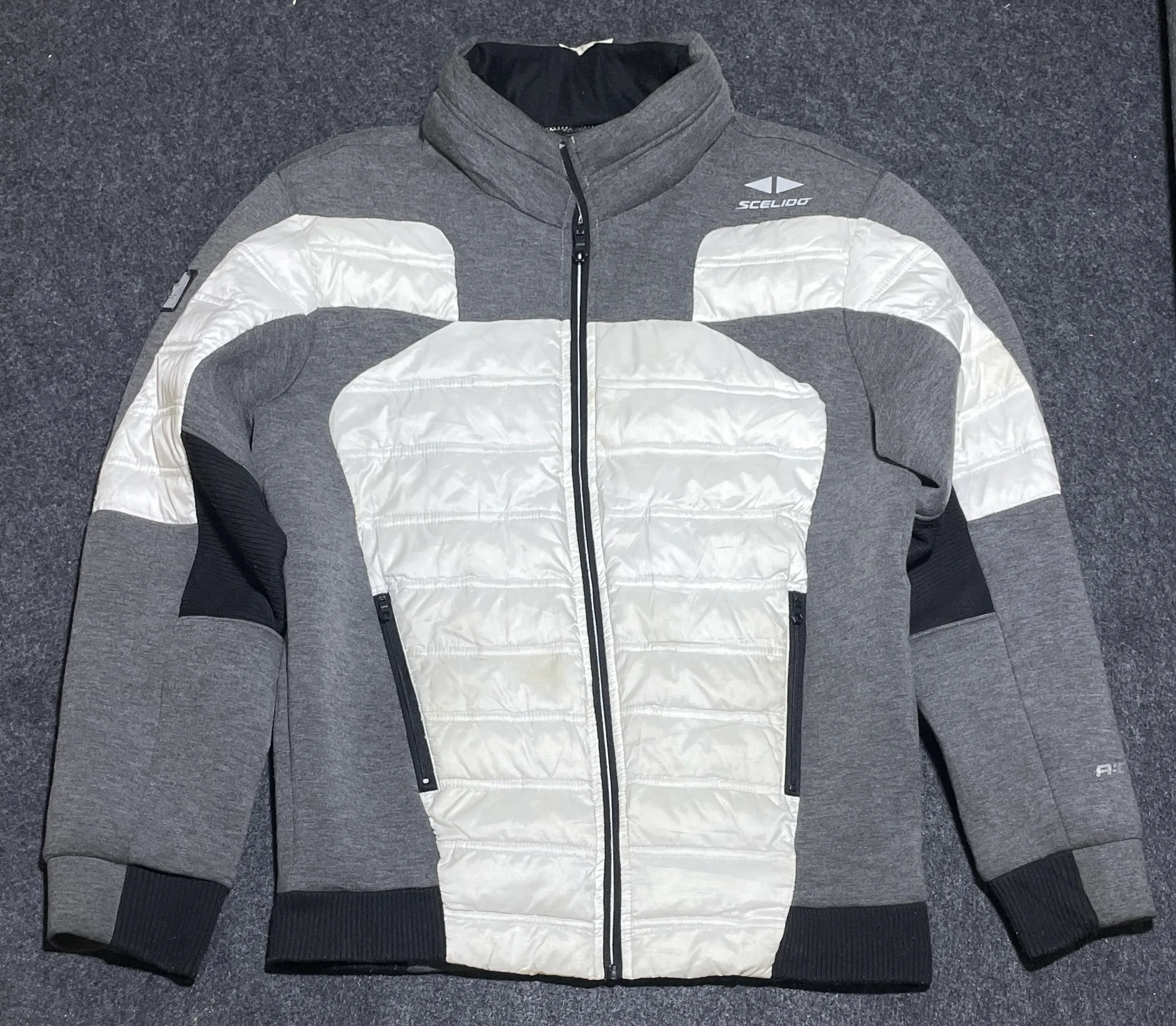 Scelido Hybrid Puffer Jacket Grey White Men’s Xl