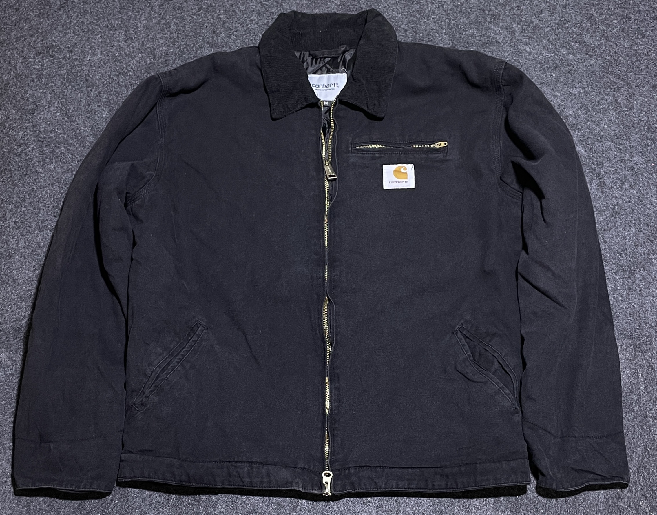 Carhartt Detroit Jacket Black Men’s M Workwear Cotton Canvas