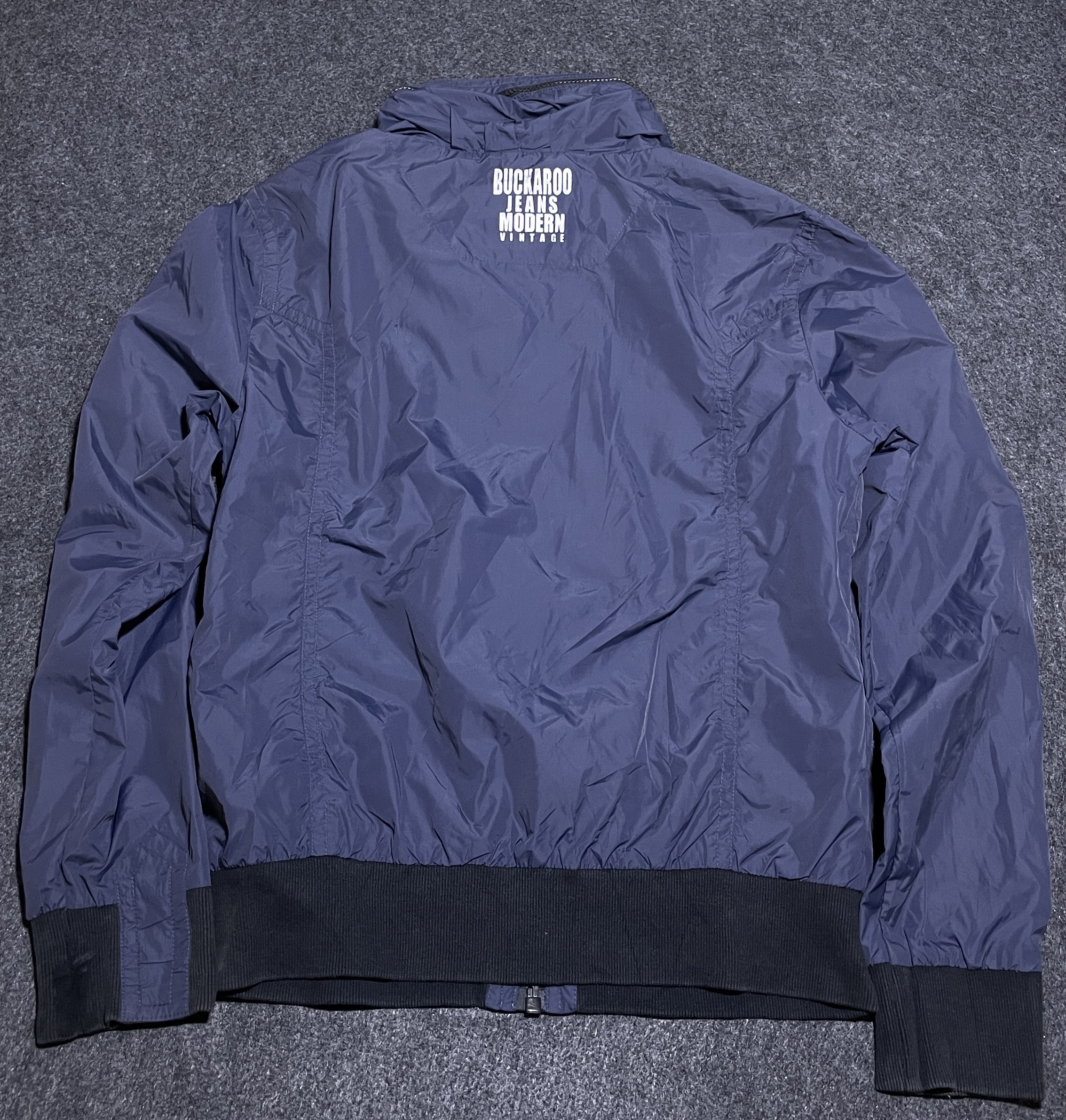 Buckaro Jeans Vintage Bomber Jacket Navy Blue L