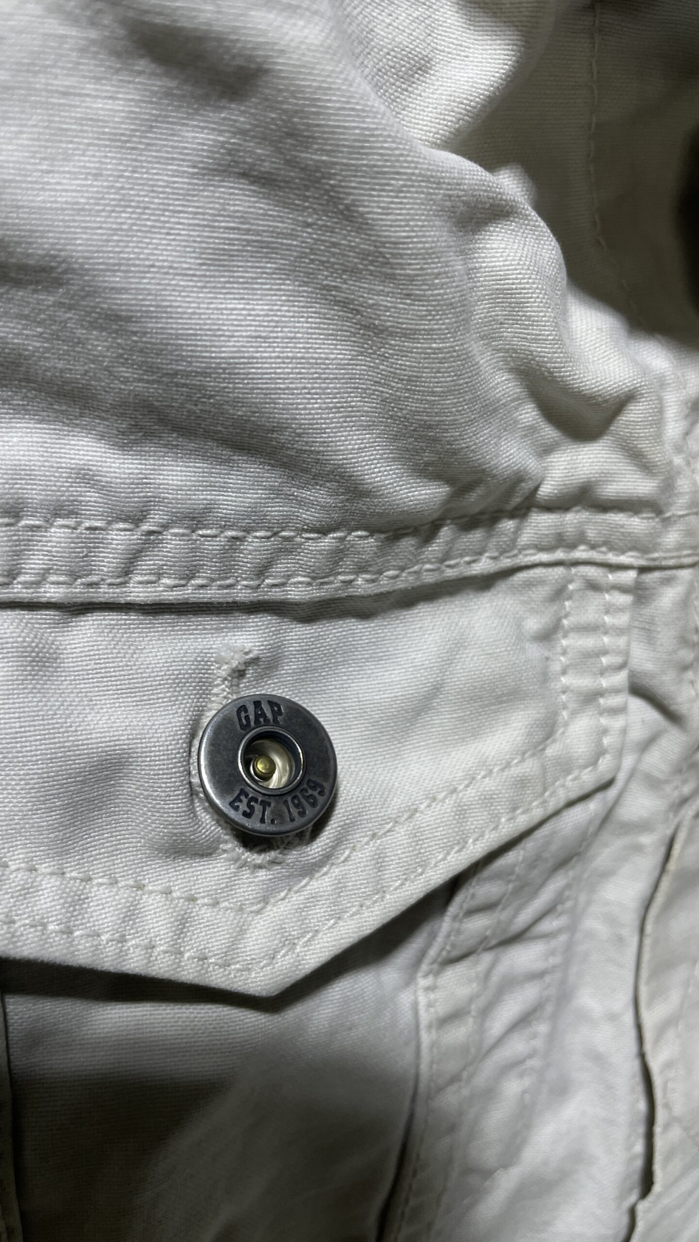 GAP White Denim Jacket Xs Off White