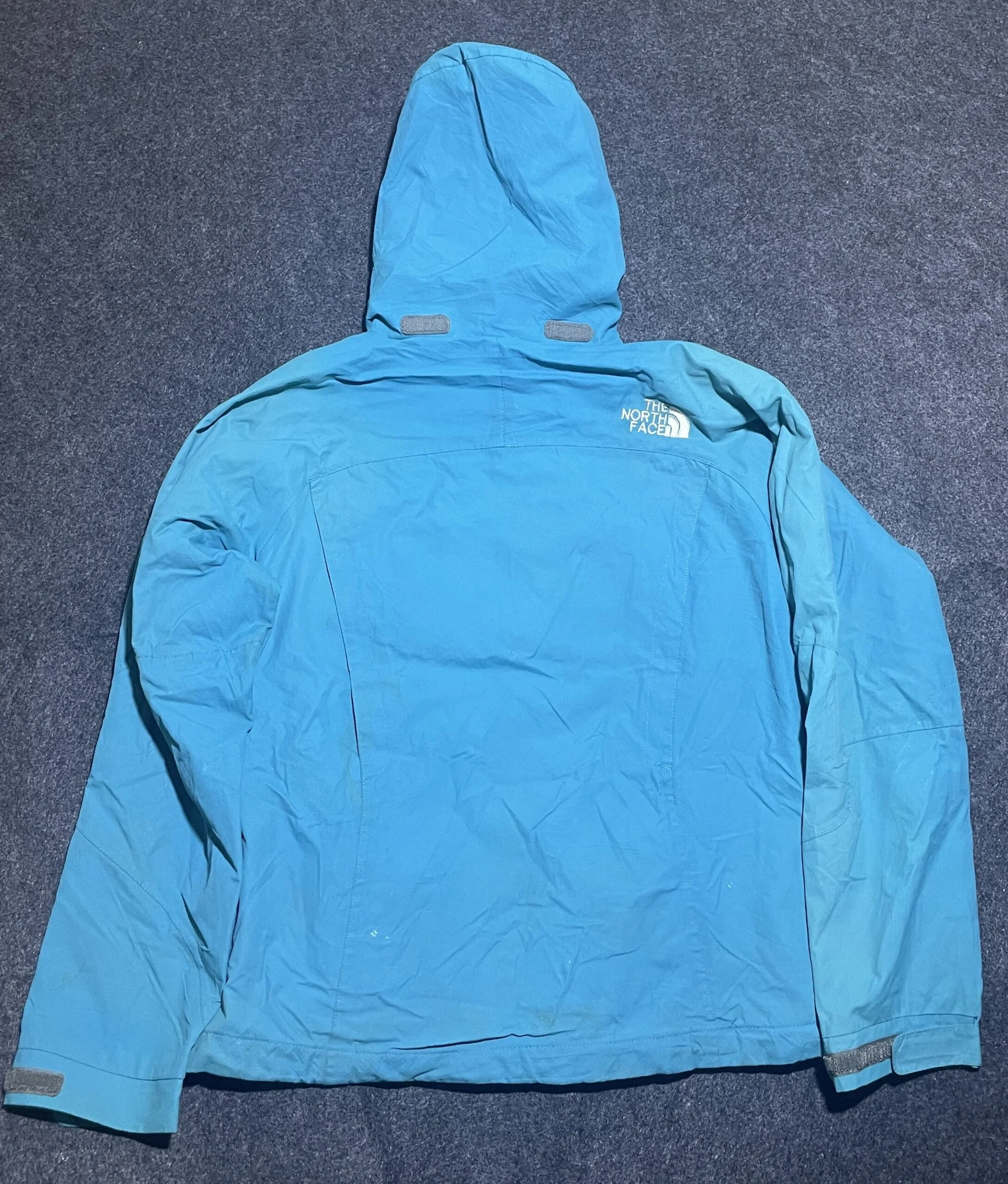 The North Face Gore-Tex Hooded Jacket Sky Blue Waterproof Outdoor Shell | Size Small