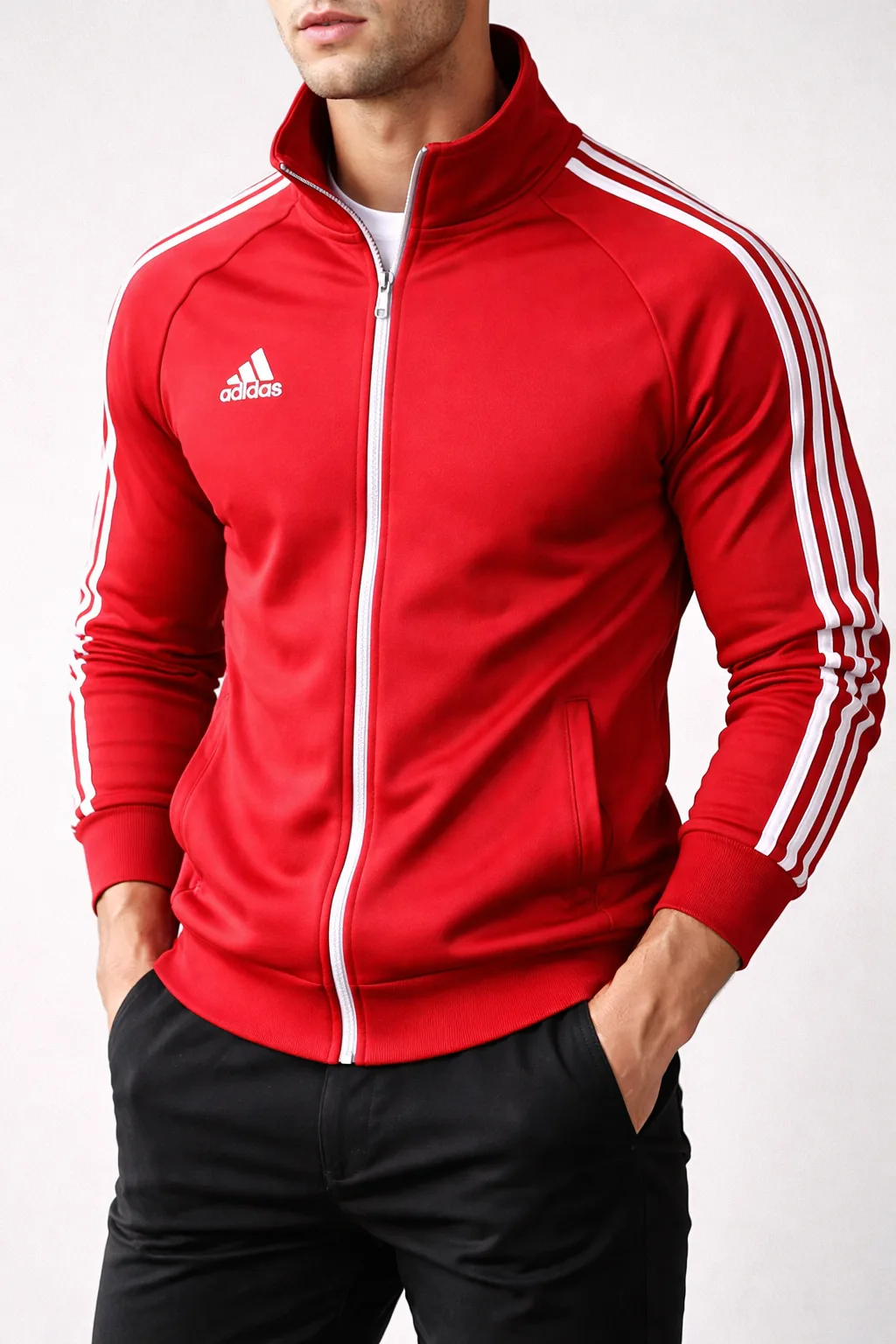 Adidas Climewarm Winter Track Jacket Red M