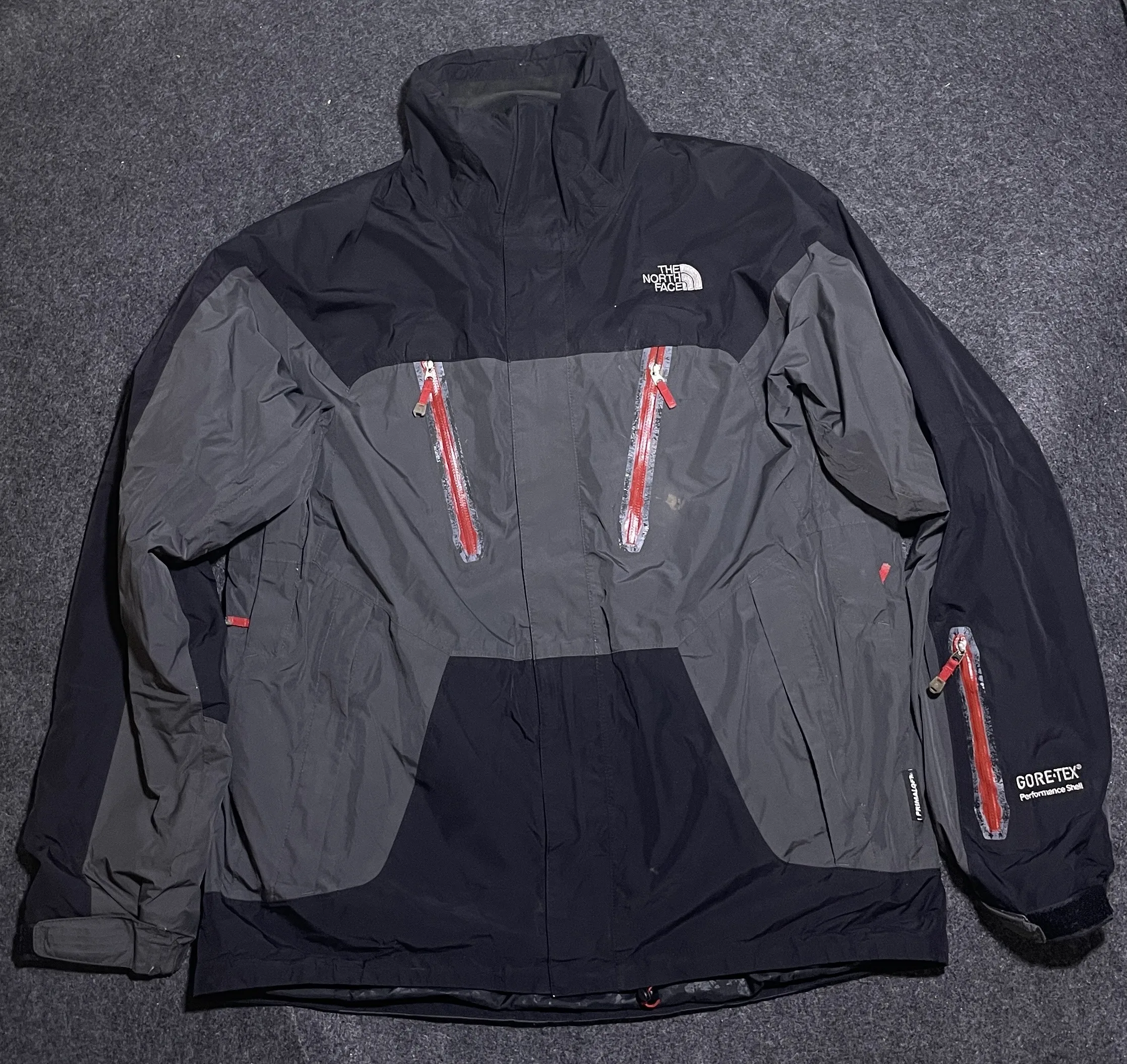 The North Face Goretex Winter Jacket Black Grey Xl