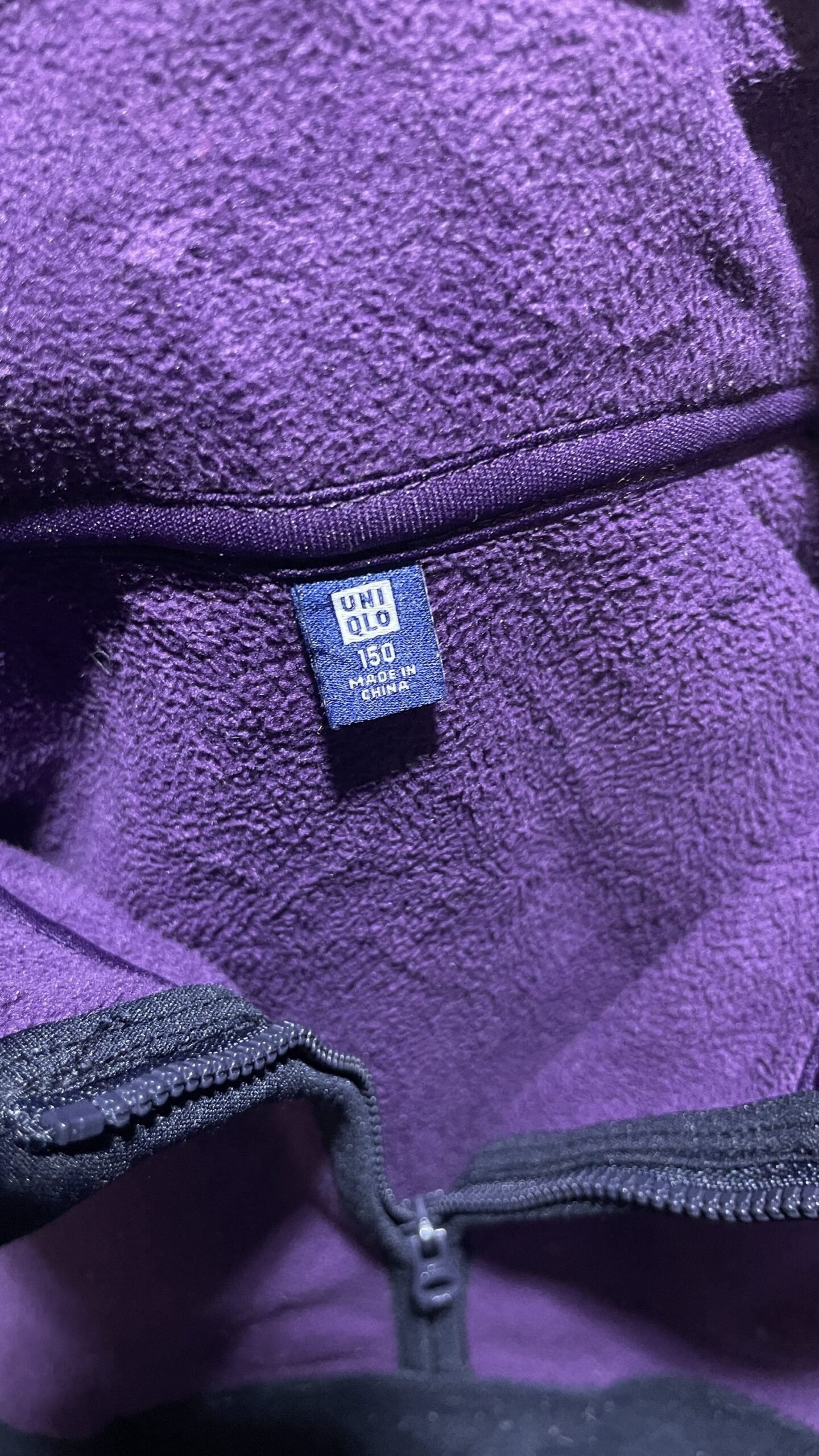 UNIQLO Winter Fleece Sweater Unisex Purple Black Size S