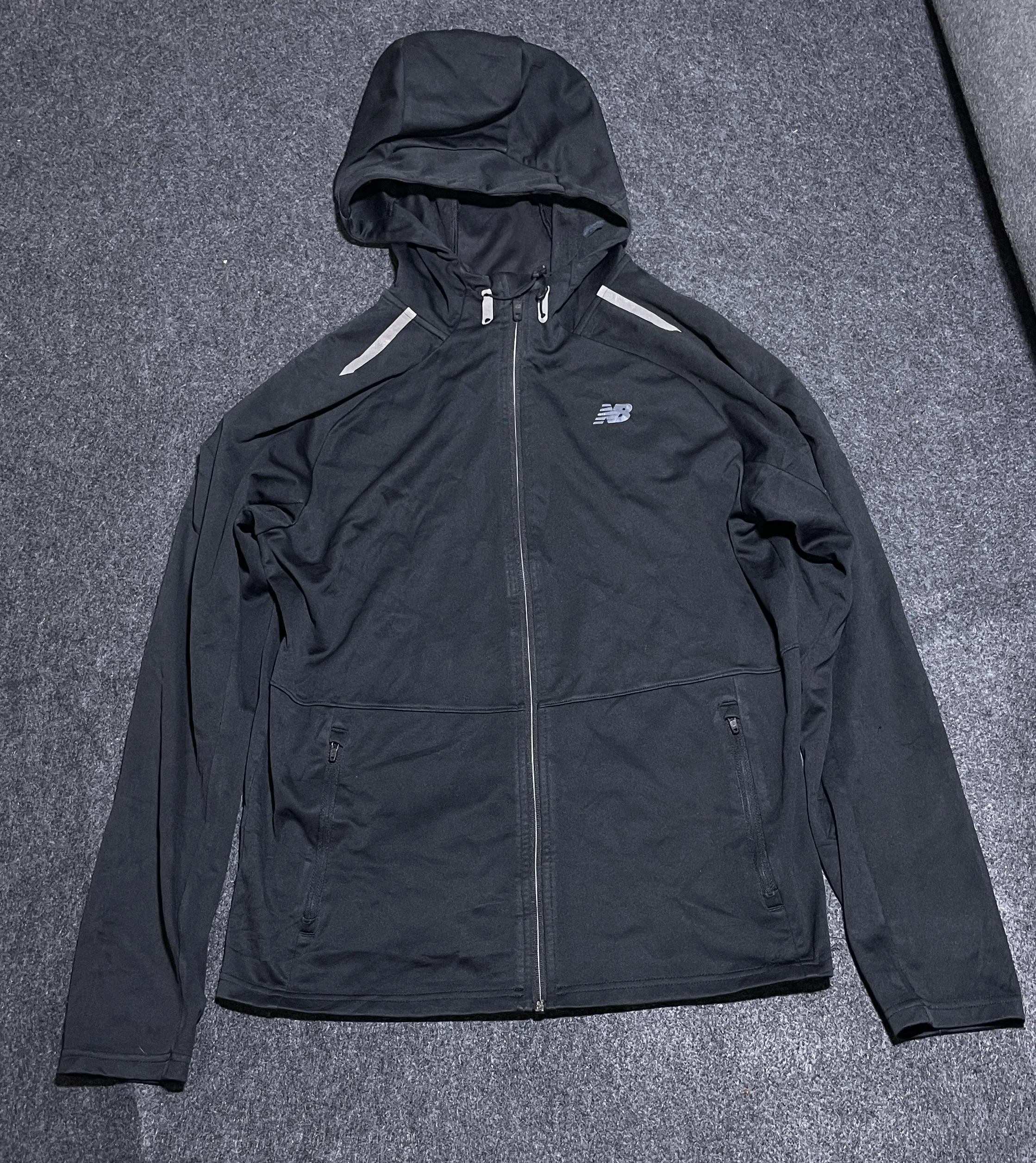 New Balance Hooded Winter Track Jacket Black Xl