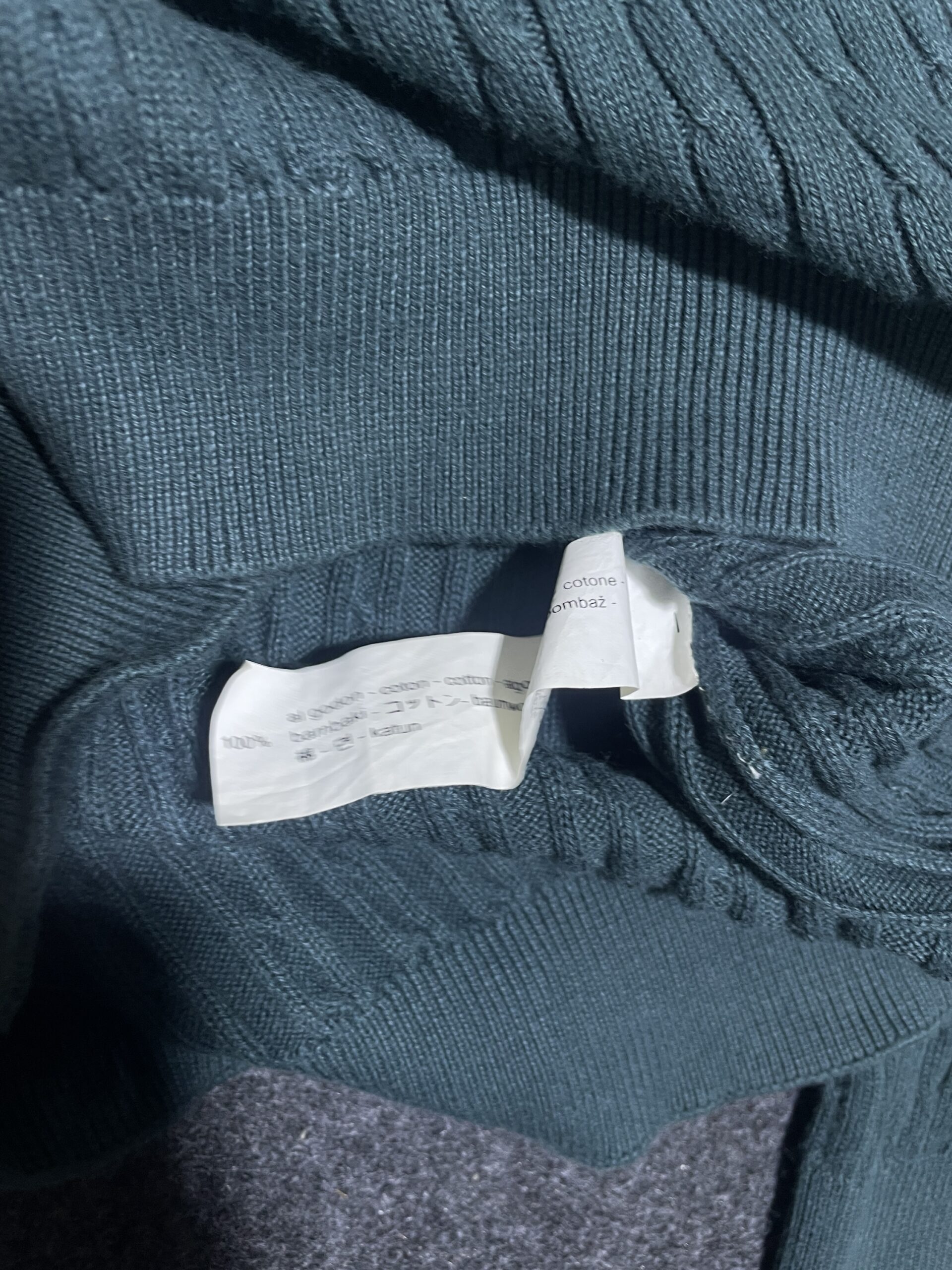 Zara Cable Knit Crewneck Sweater Premium Ribbed Knit Xl