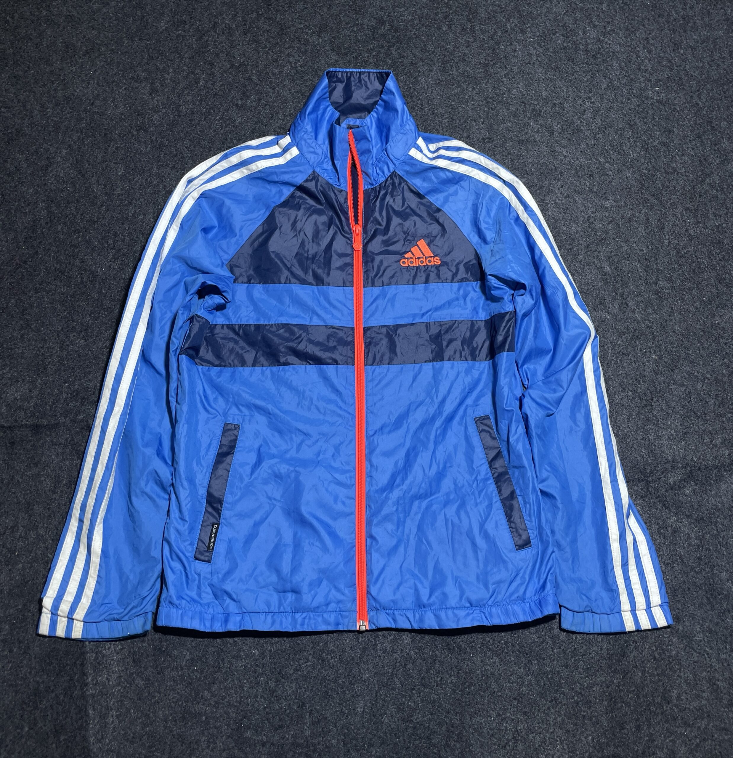 Adidas Climaproof Track Jacket Waterproof Lite Weight Blue S