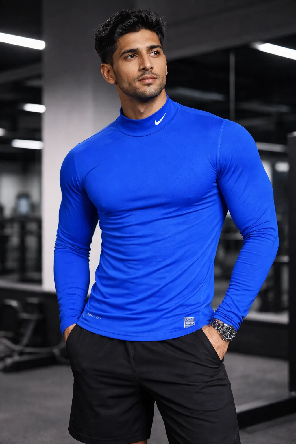 Nike Pro Combat Dri Fit Compression Blue S Excellent Condition