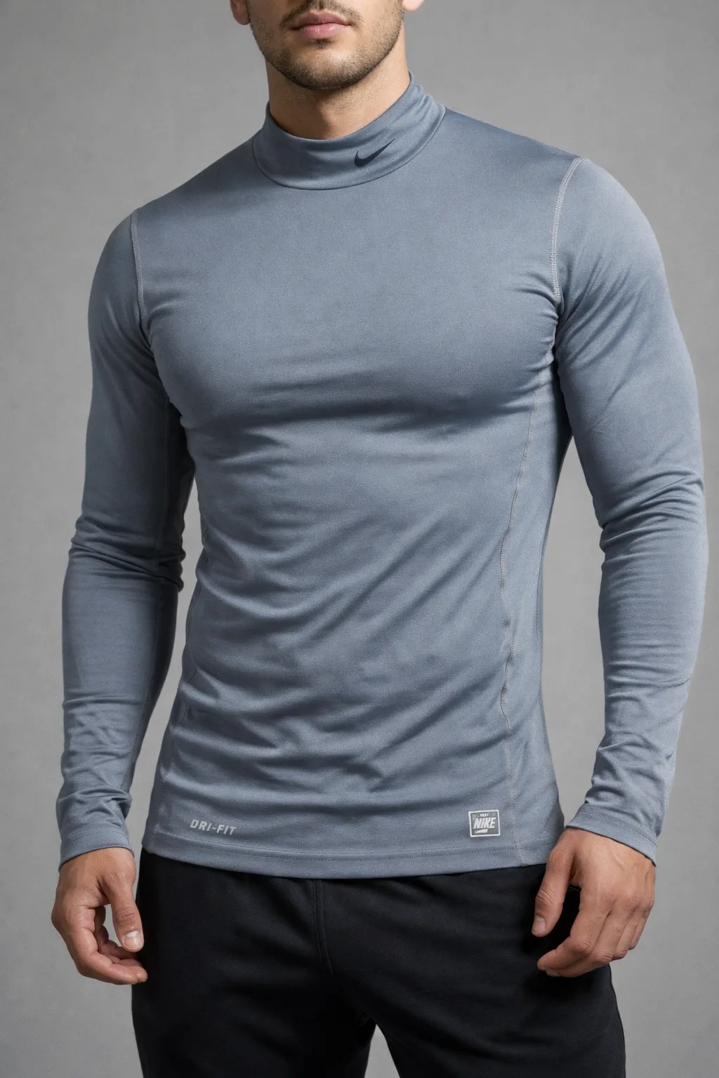Nike Pro Combat High Neck Compression Tshirt Dark Grey S Excellent