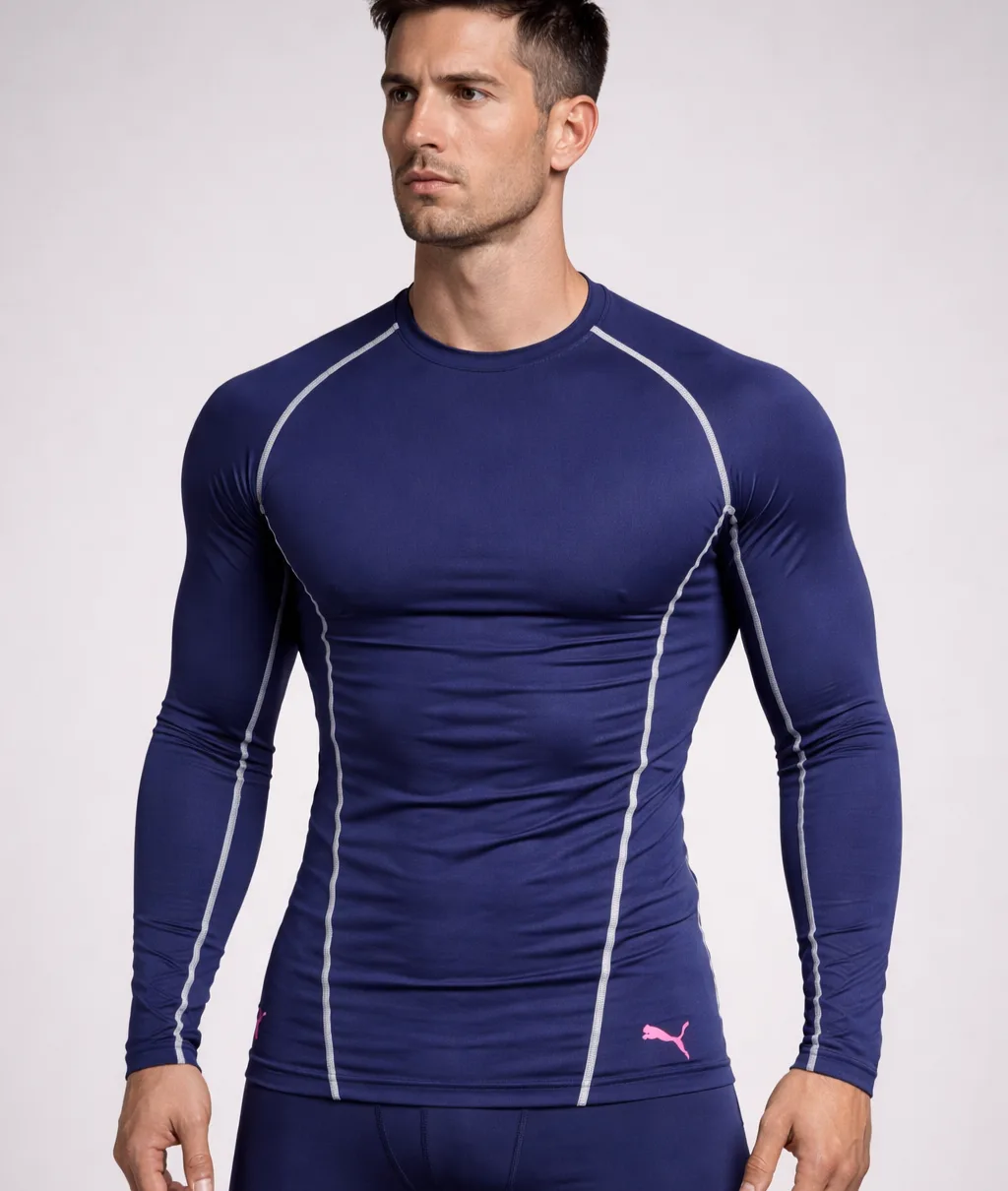Puma Compression Tshirt Blue M Excellent Condition