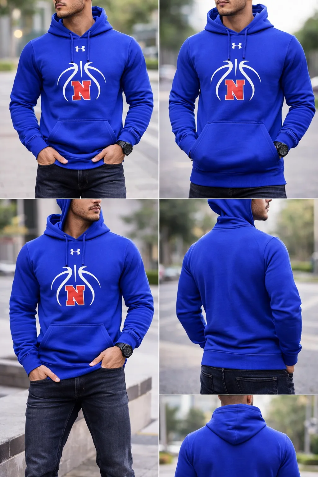 Under Armour Original Coldgear Hoodie Blue L