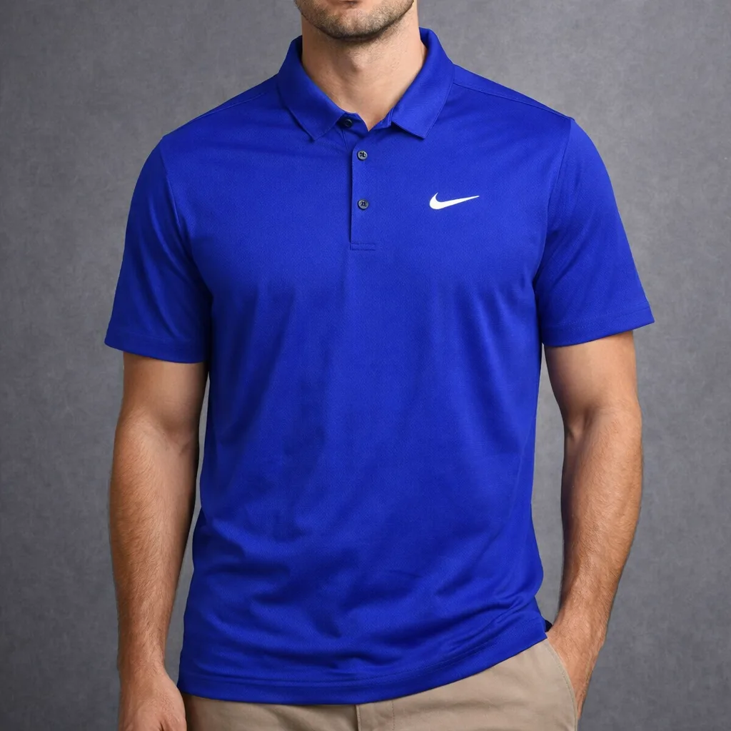 Nike Original Dri Fit Polo Tshirt Blue L