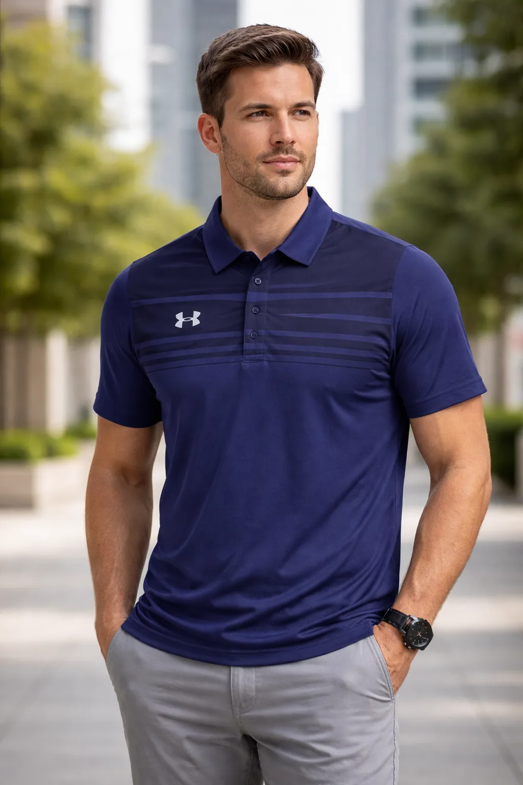 Under Armour Polo Tshirt Navy Blue M