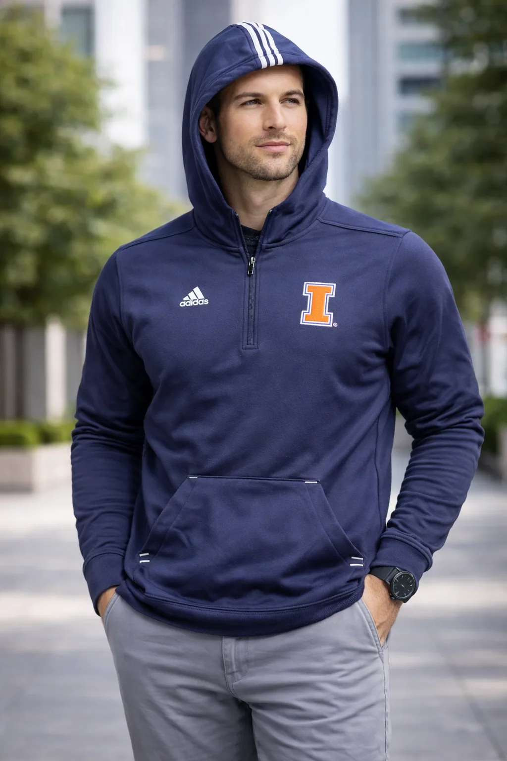 Adidas Original Hoodie Navy Blue Unisex M
