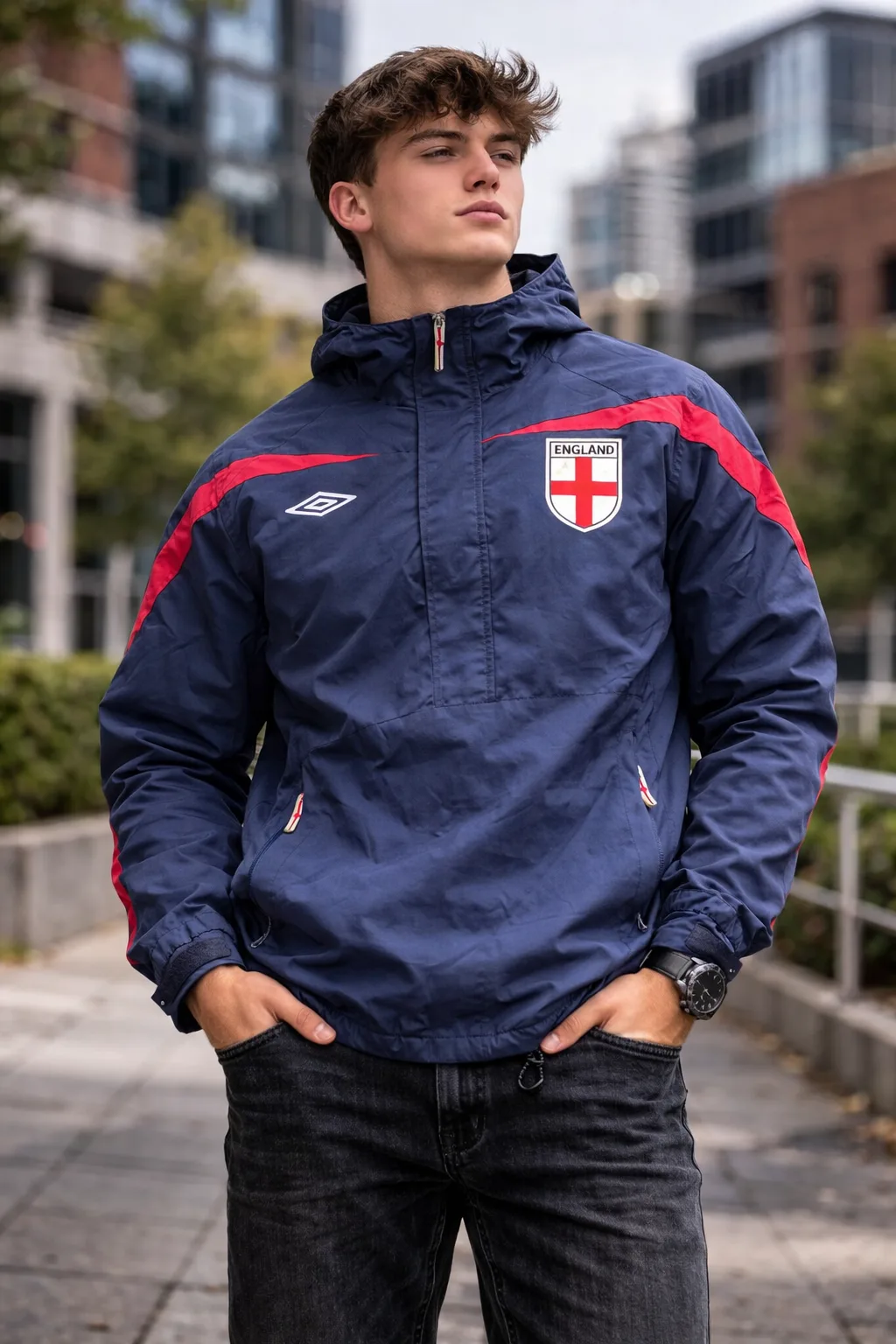 Umbro Original Winter Jacket Navy Blue Unisex 2XL