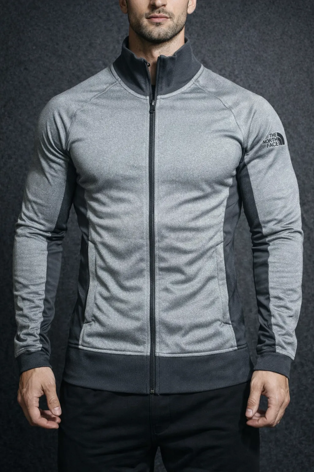 The North Face Body fit Winter Track Jacket | Unisex | Grey Black | S