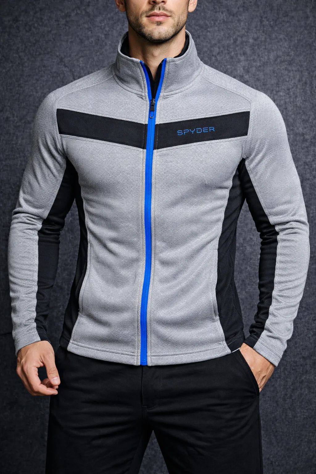Spyder Original Winter Track Jacket Grey Black S
