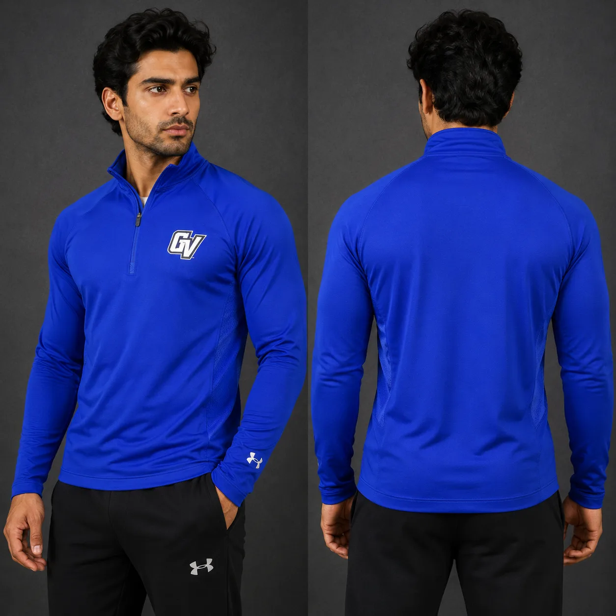 Under Armour Coldgear Athletic Body Fitted Tshirt Blue S