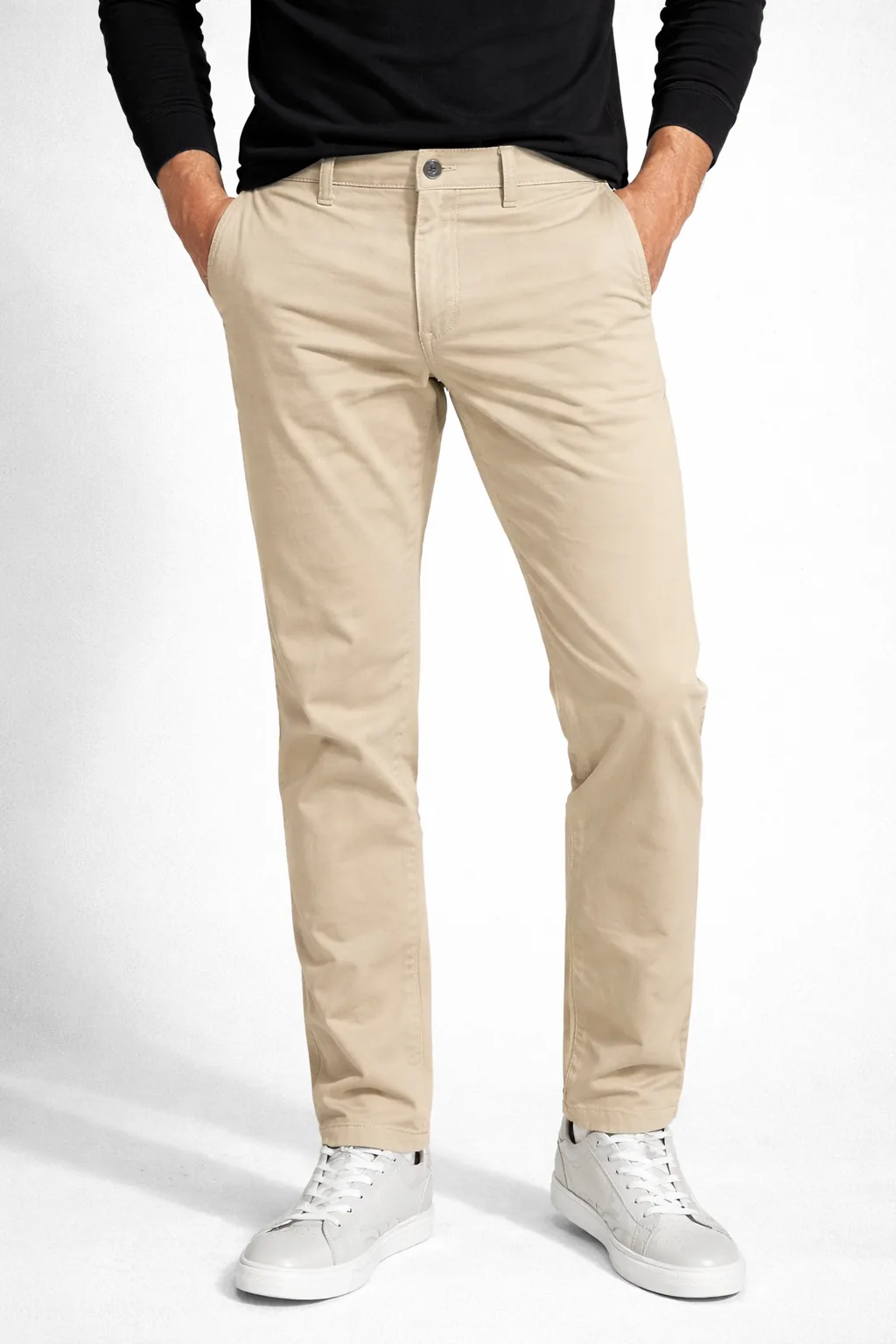 H&M Chinos Skinny Fit Stretch Khaki 32