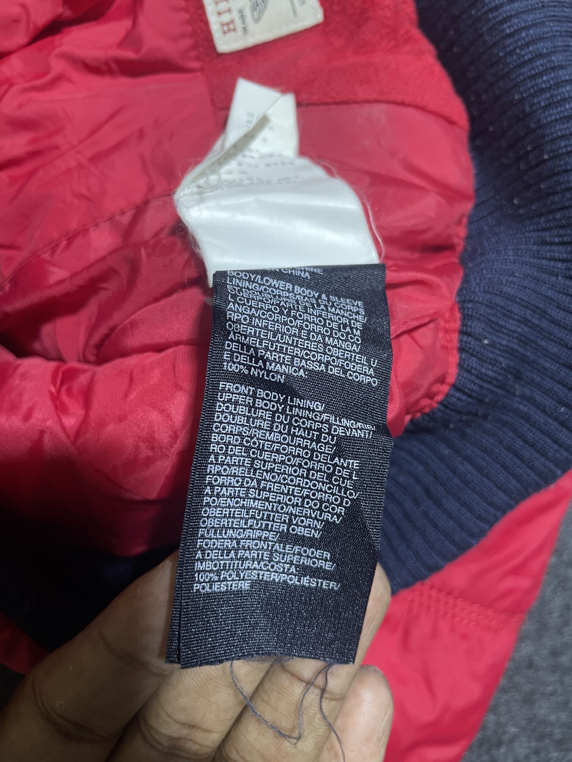 Tommy Hilfiger Heritage Denim Red Puffer Jacket Winter Insulated Small