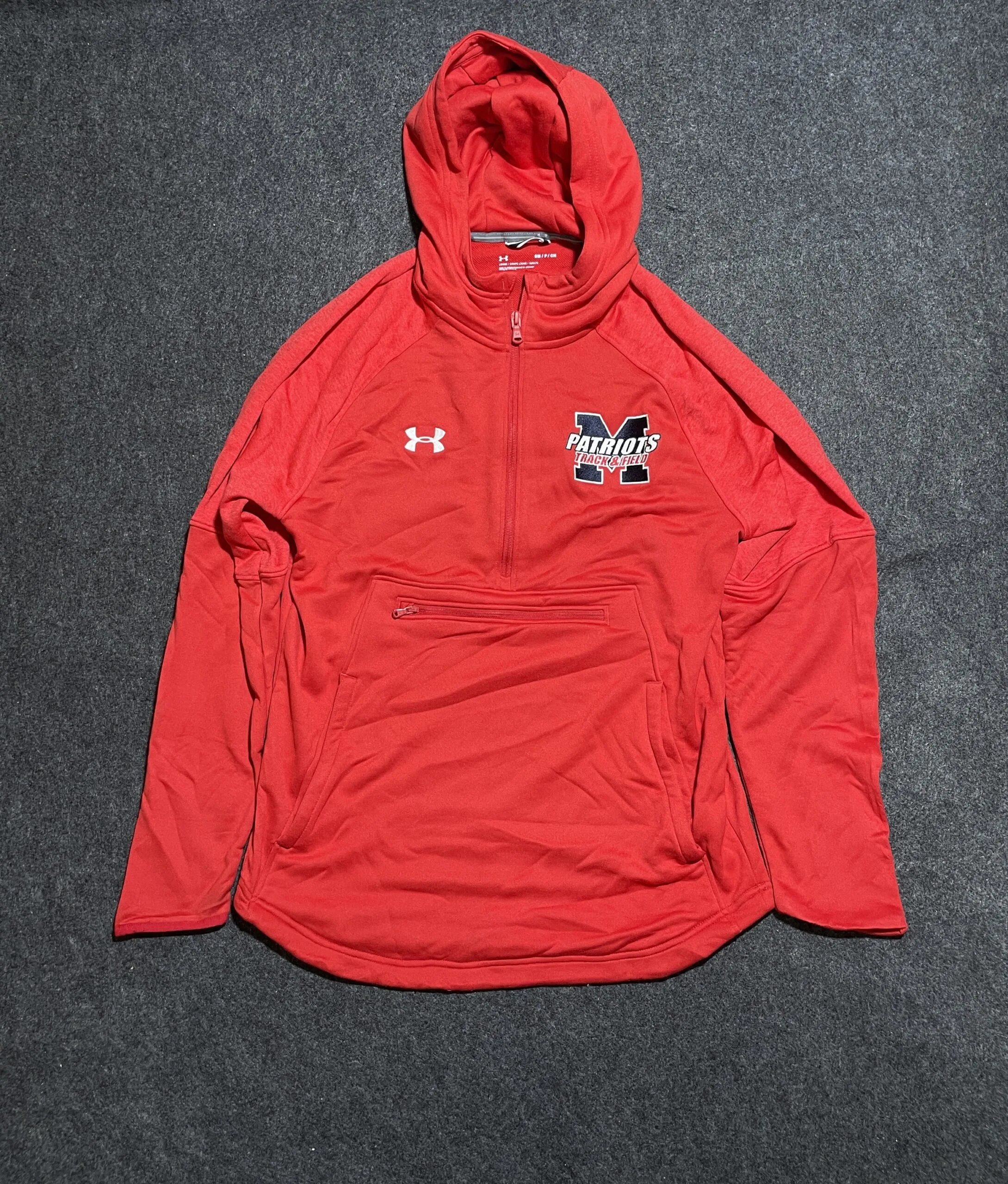 Under Armour Coldgear Hoodie Tshirt Red Size M | Excellent Condition