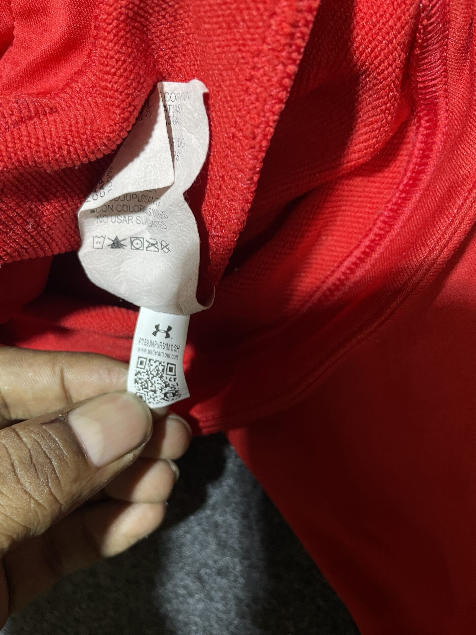 Under Armour Coldgear Hoodie Tshirt Red Size M | Excellent Condition