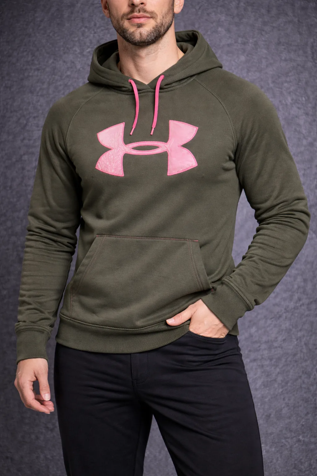 Under Armour Coldgear Hooded Tshirt Olive S