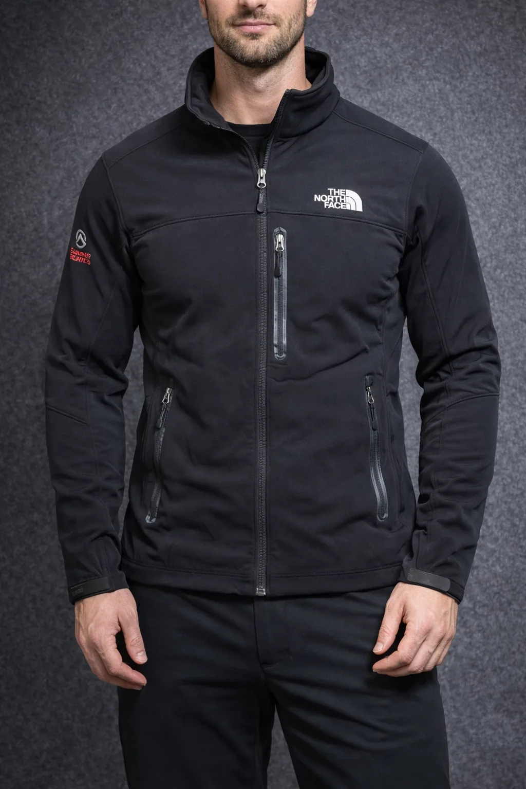 The North Face Summit Series Black Softshell Jacket – Full Zip | Xl