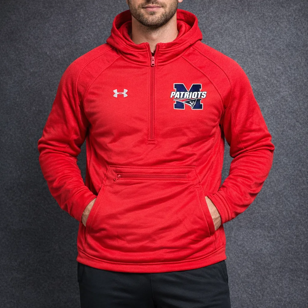 Under Armour Coldgear Hoodie Tshirt Red Size M | Excellent Condition