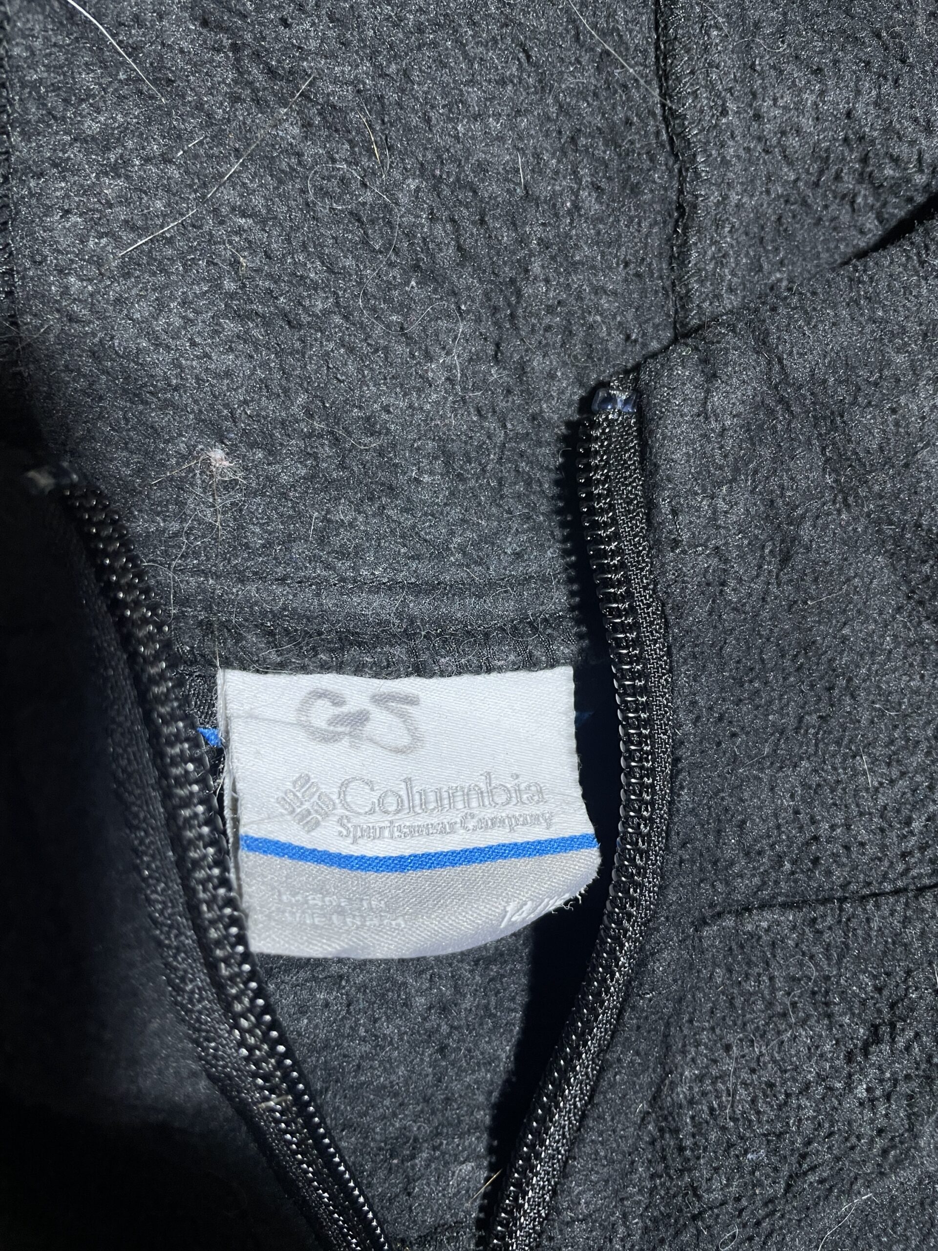 Columbia Hooded Fleece Jacket Black Xs Excellent Condition