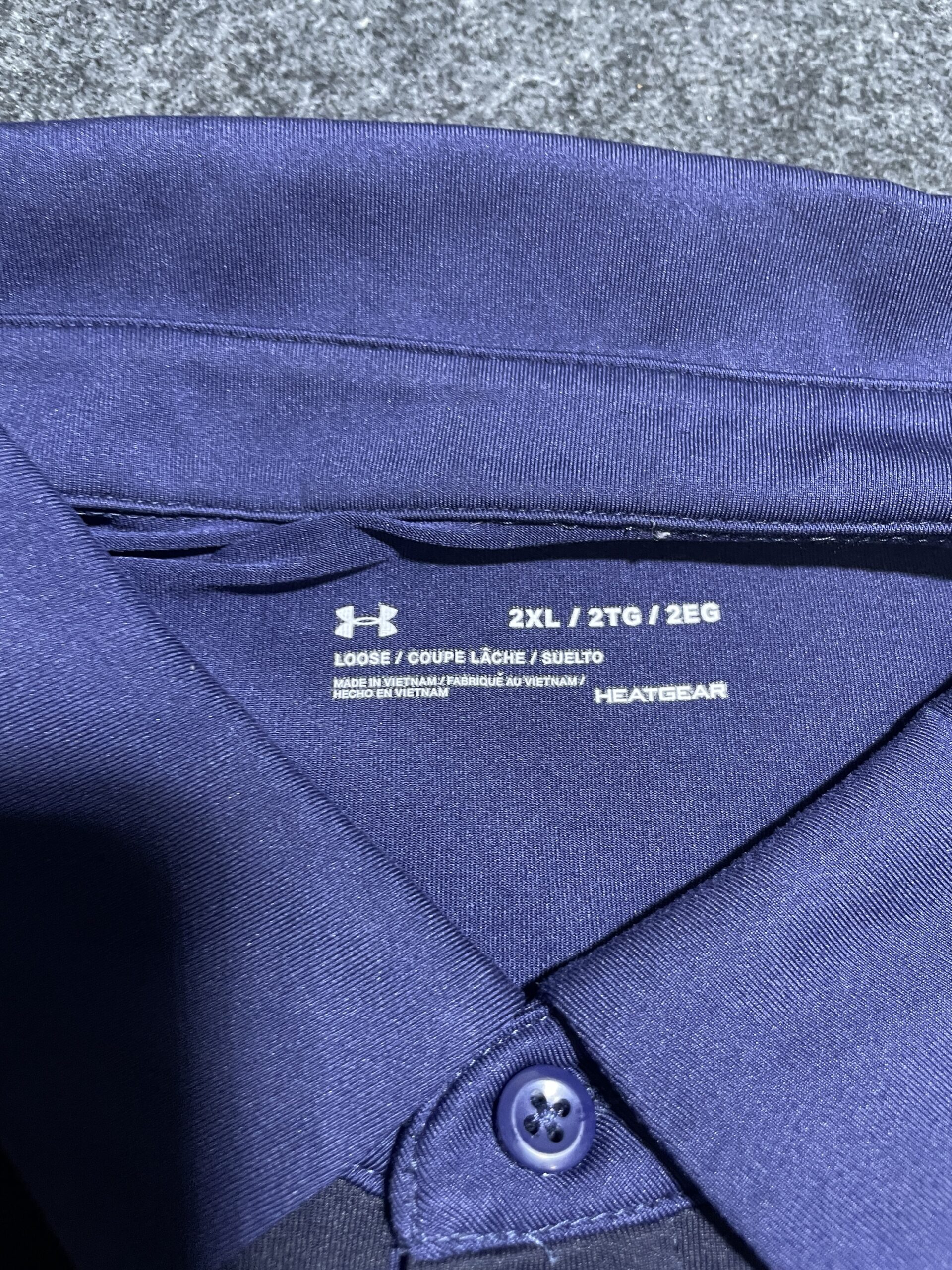 Under Armour Navy Blue Polo T-Shirt – Men’s Athletic Fit (Size M)