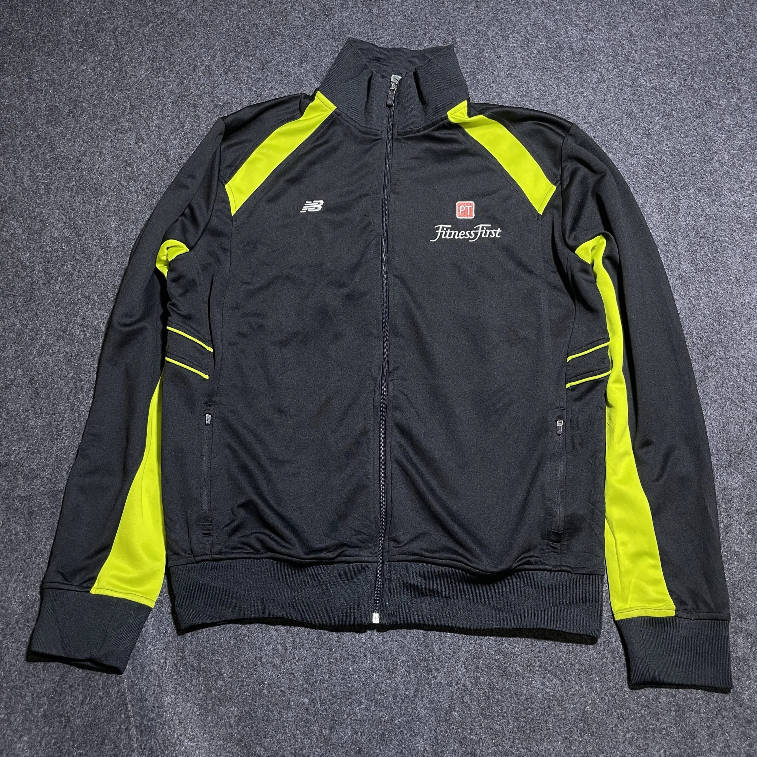 New Balance Personal Trainer Sports Bomber Jacket Black Yellow Xl