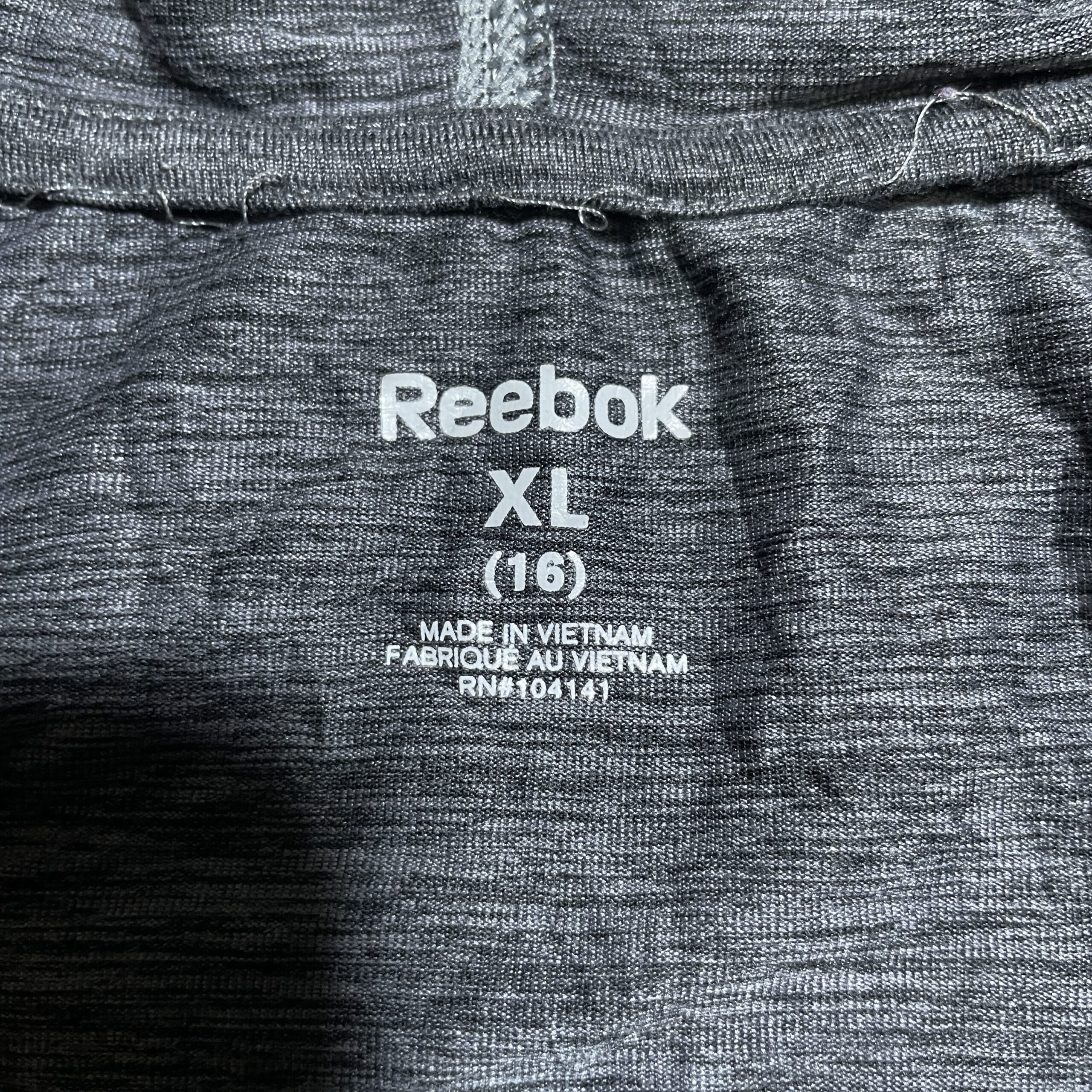 Reebok Hooded Sports Body Fitted Jacket Grey Small Excellent Condition