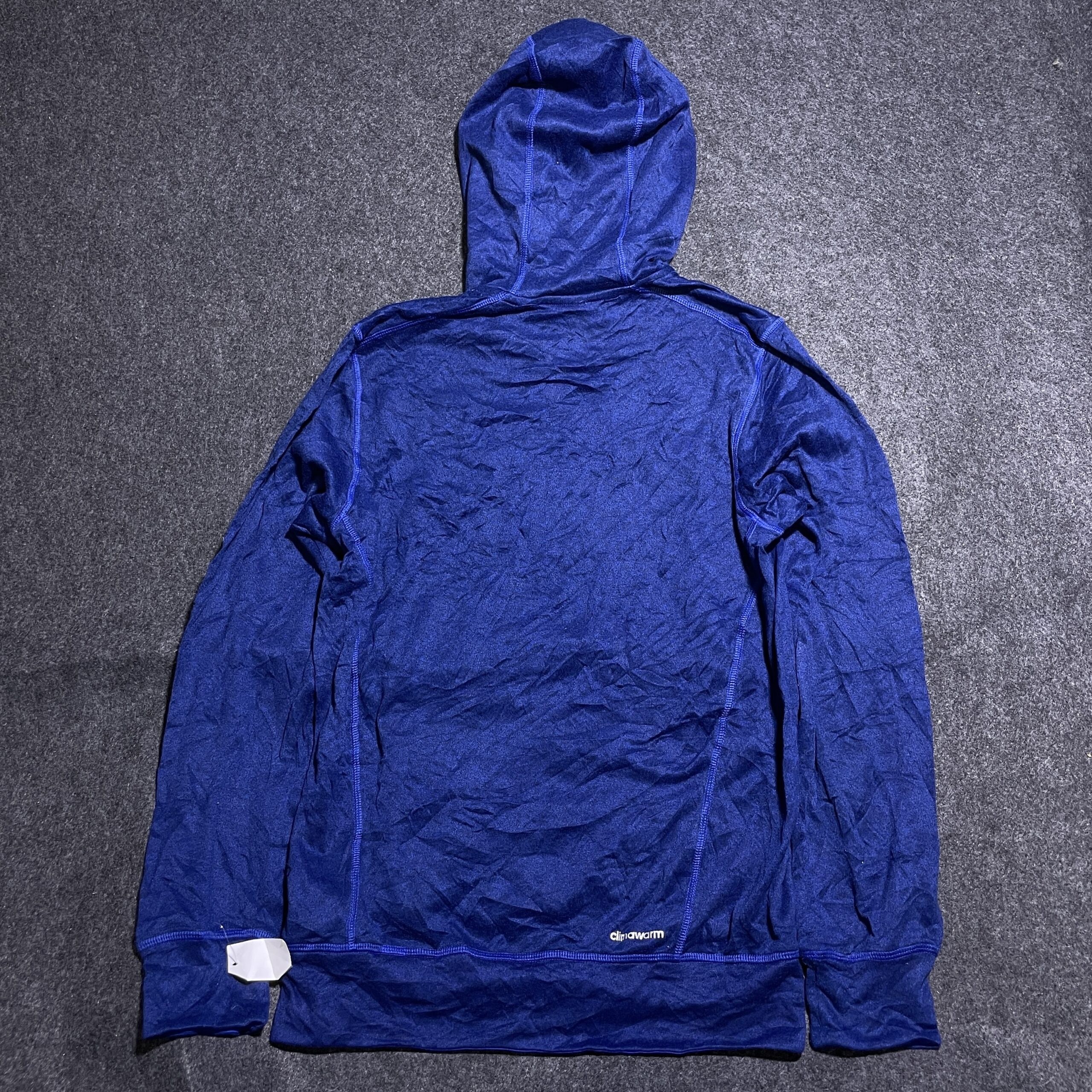 Adidas Blue Pullover Hoodie Athletic Fit Men’s M Excellent Condition