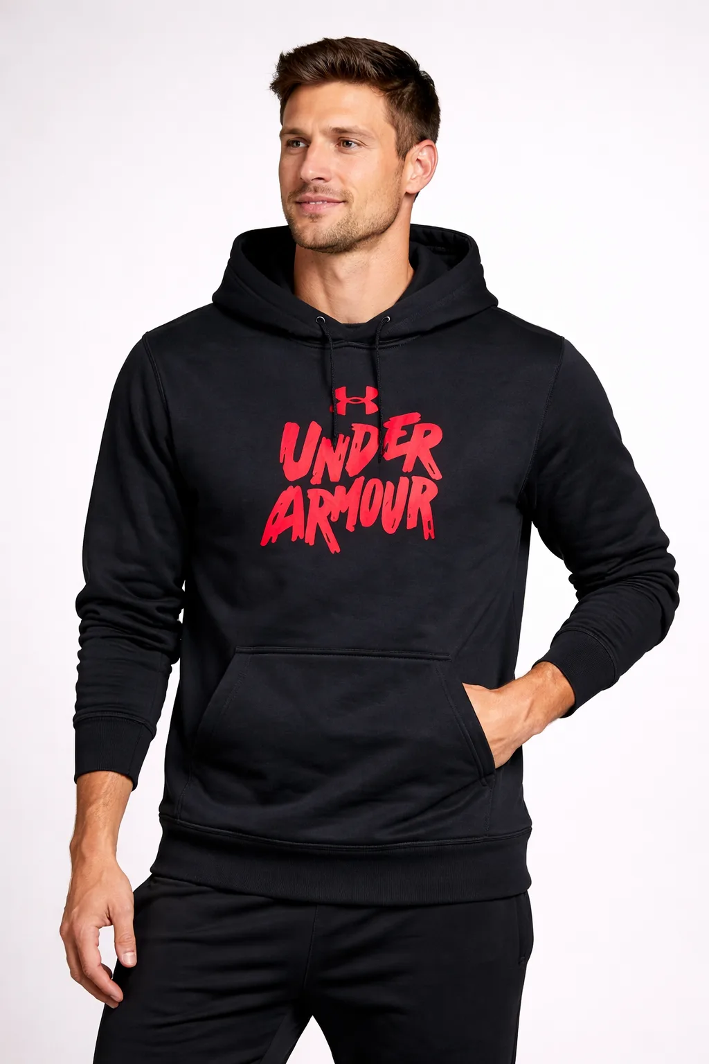 Under Armour Winter Hooded Tshirt Black M | Lite Weight