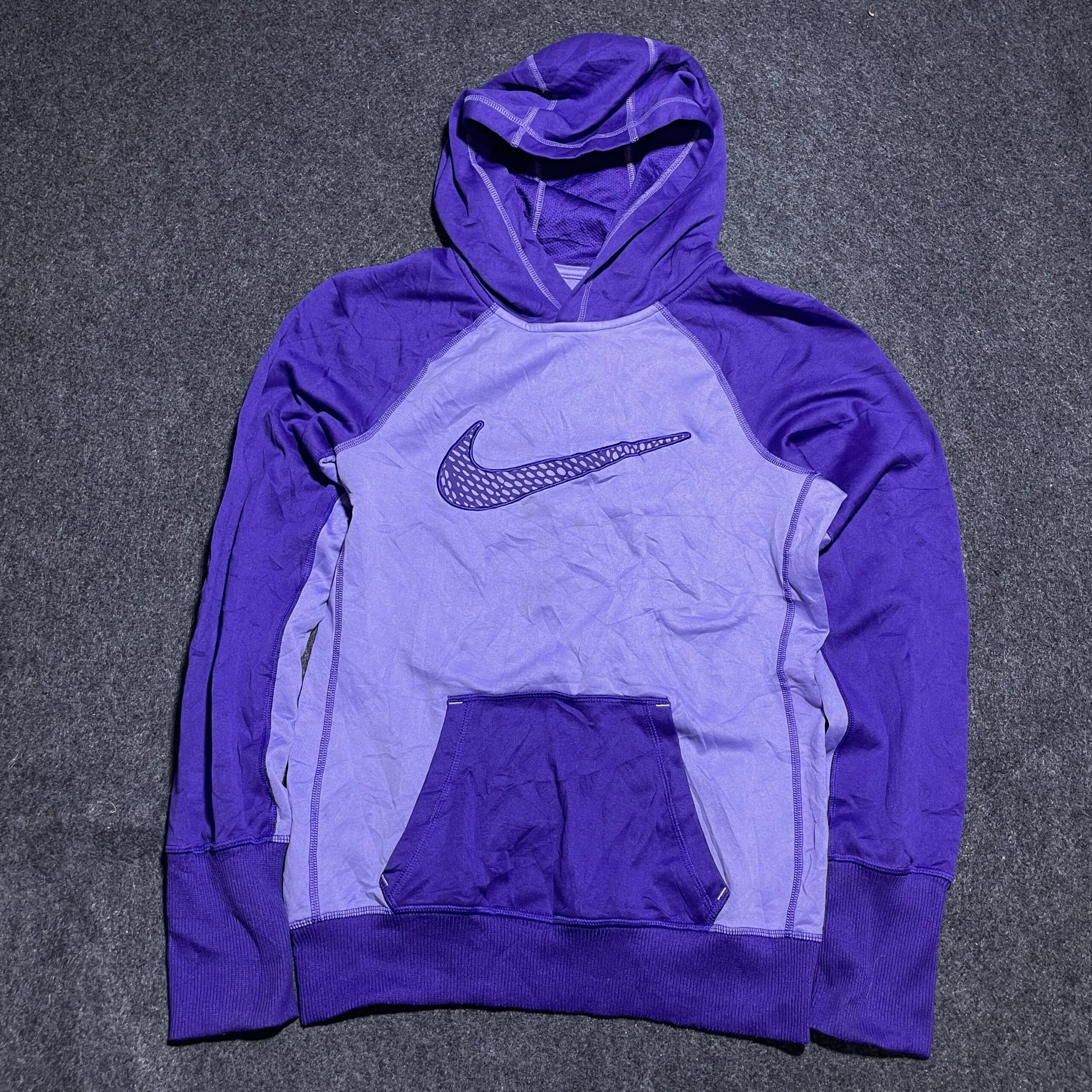 Nike Therma Fit Hooded Tshirt Purple Small Unisex