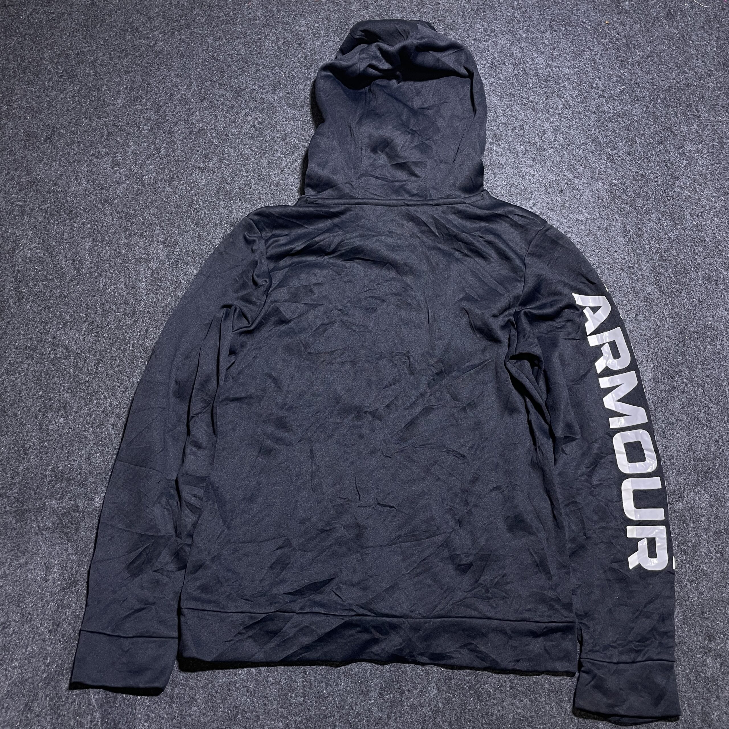 Under Armour Hooded Tshirt Black Small Excellent Condition