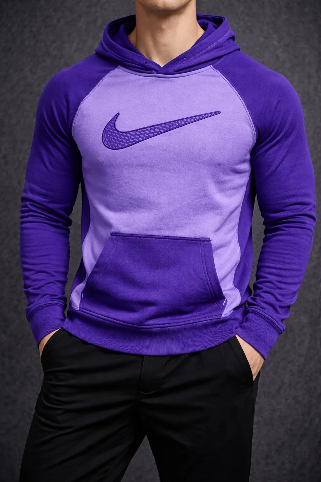 Nike Therma Fit Hooded Tshirt Purple Small Unisex