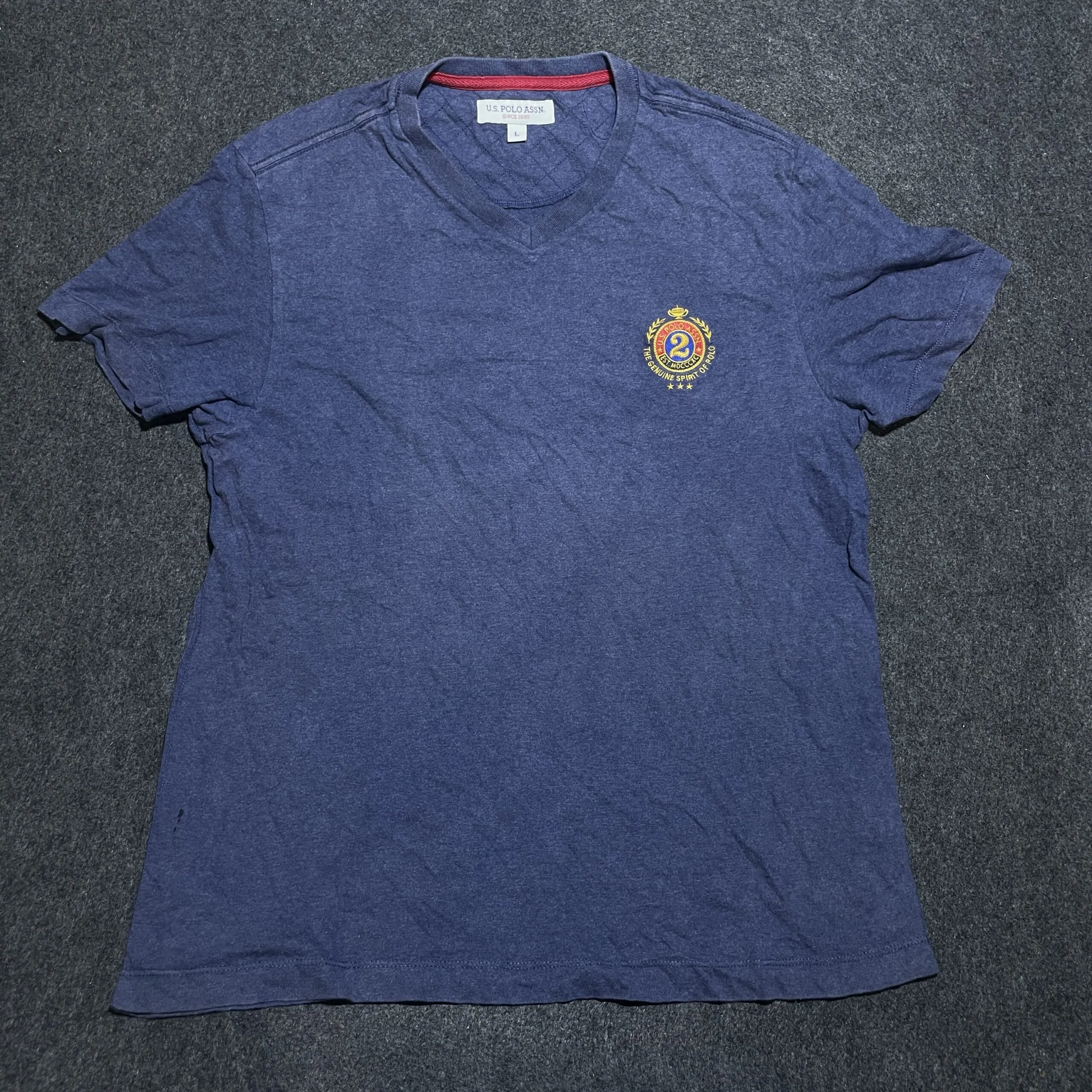 Us Polo Assn 100% Cotton Tshirt Blue Large