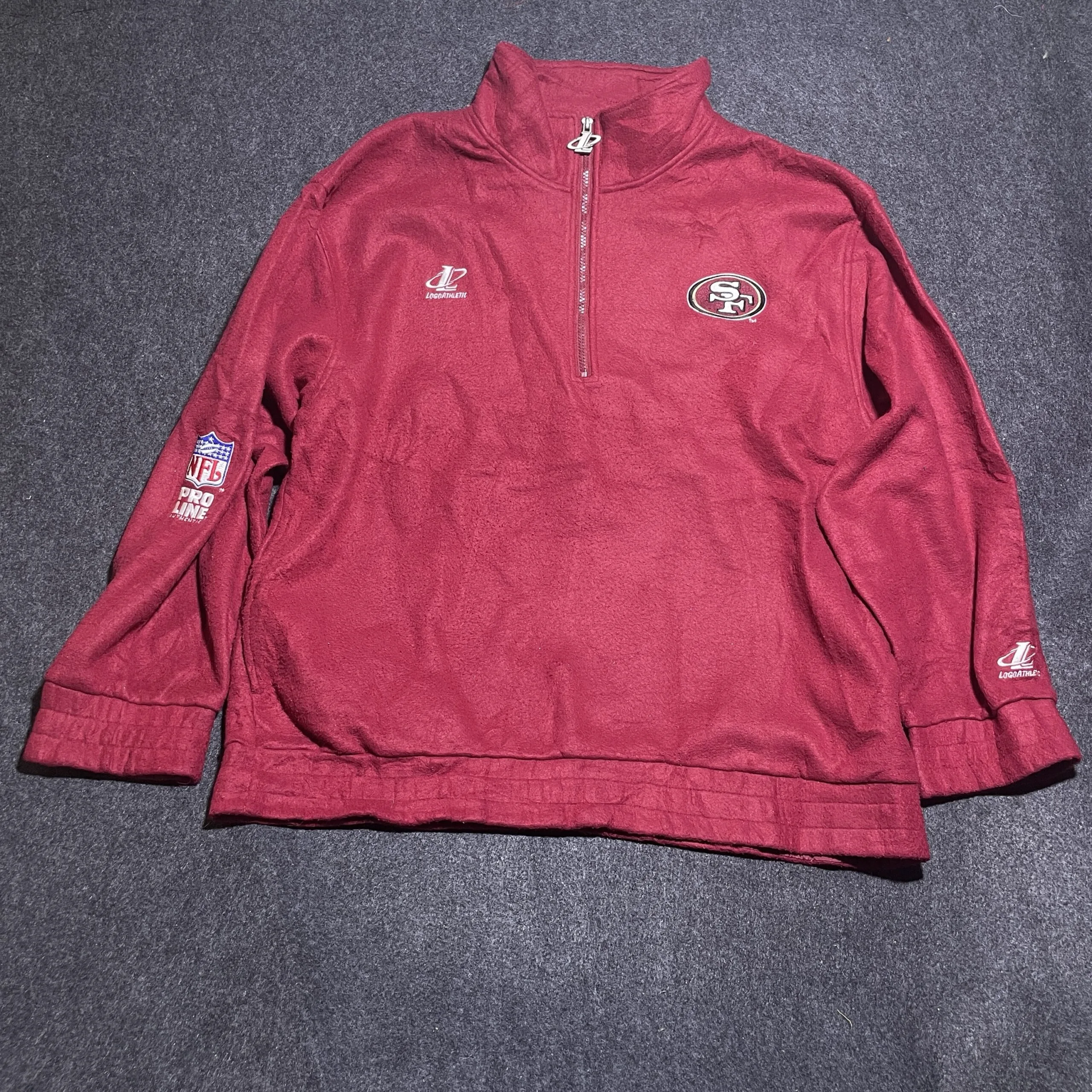 Nfl Pro Line Logo Athletic Authentic Sweater Burgundy Xxl