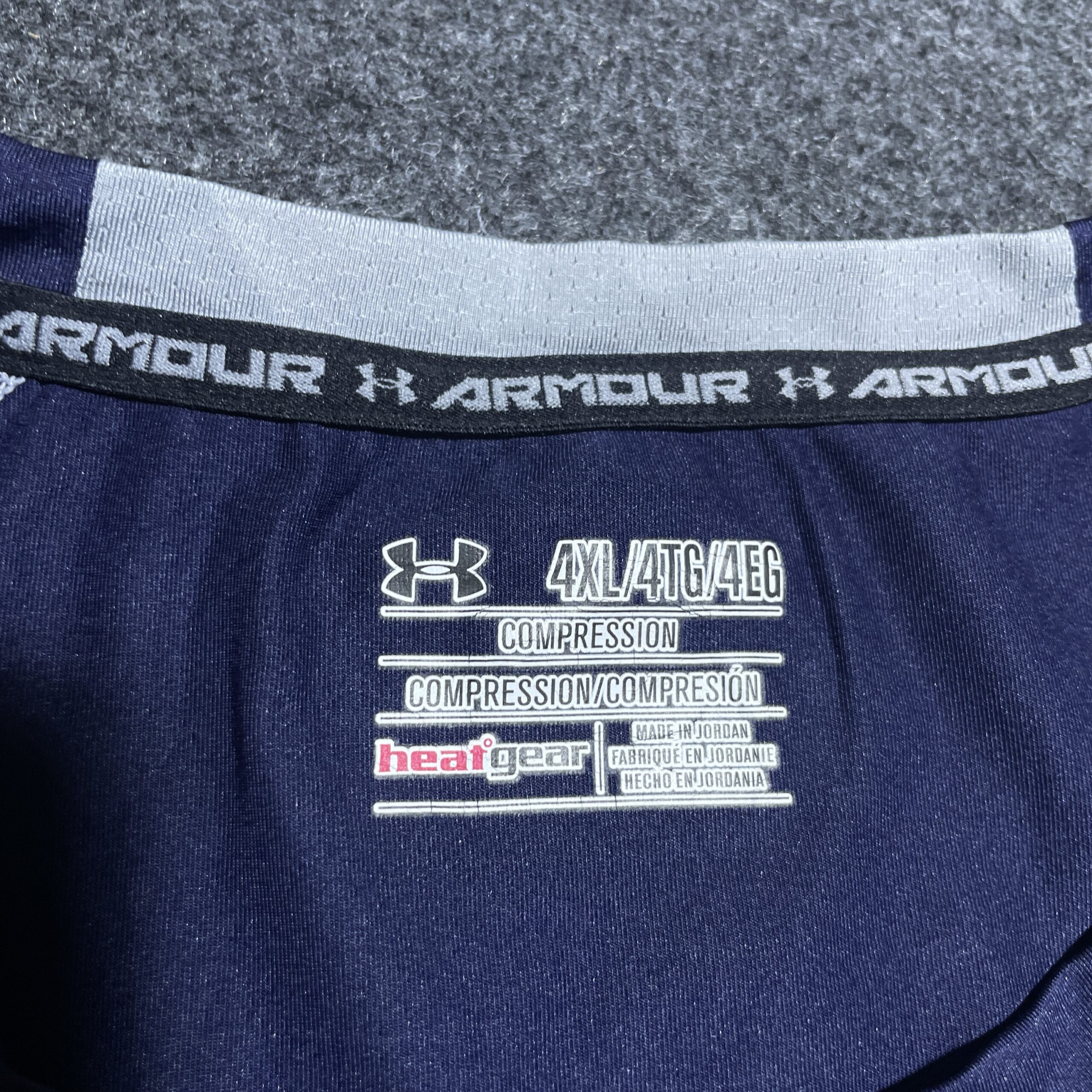 Under Armour Heatgear Compression T-Shirt – Navy Blue – Size 2Xl